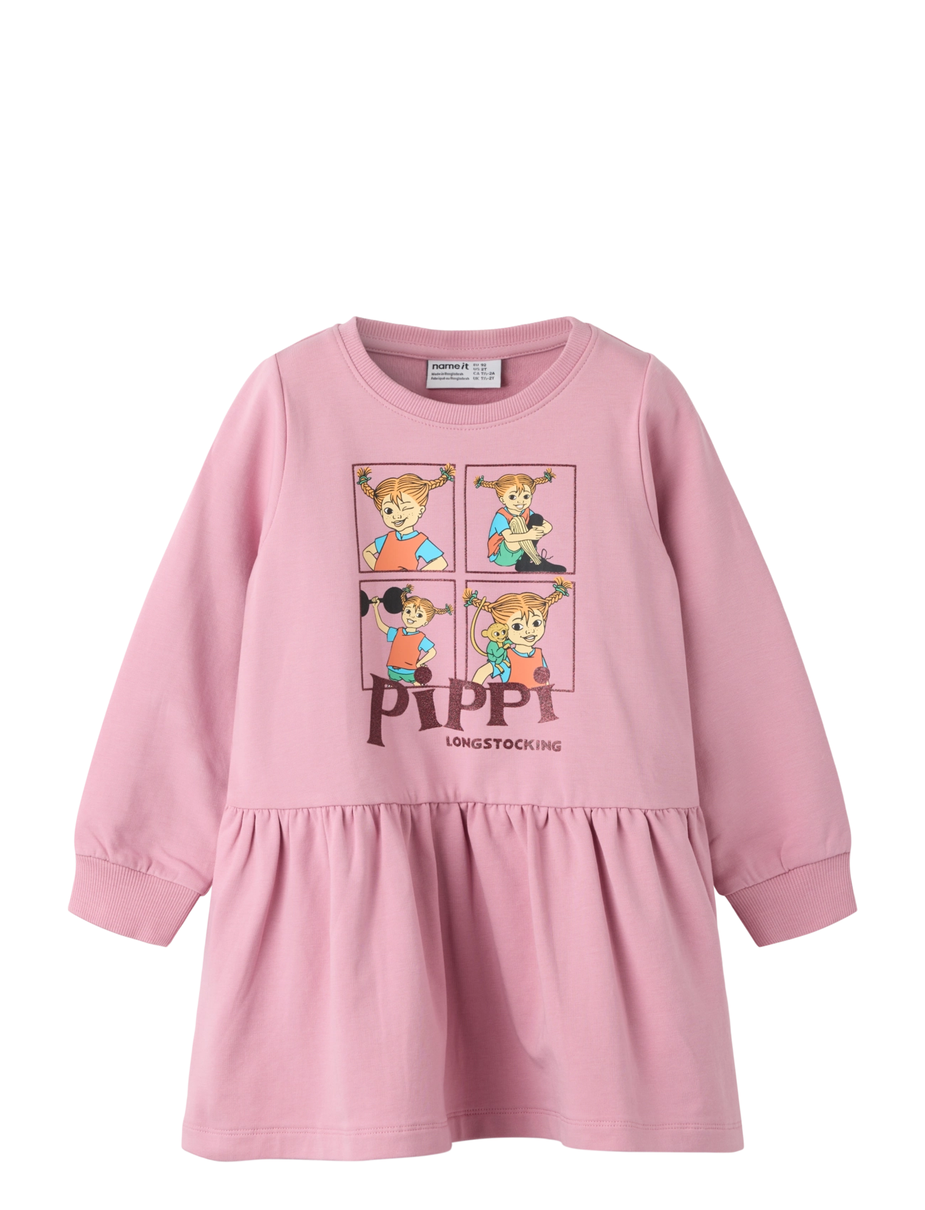 name it NMFASTA PIPPI SWE DRESS BRU SKY - Name it - LILAS / pink/rose