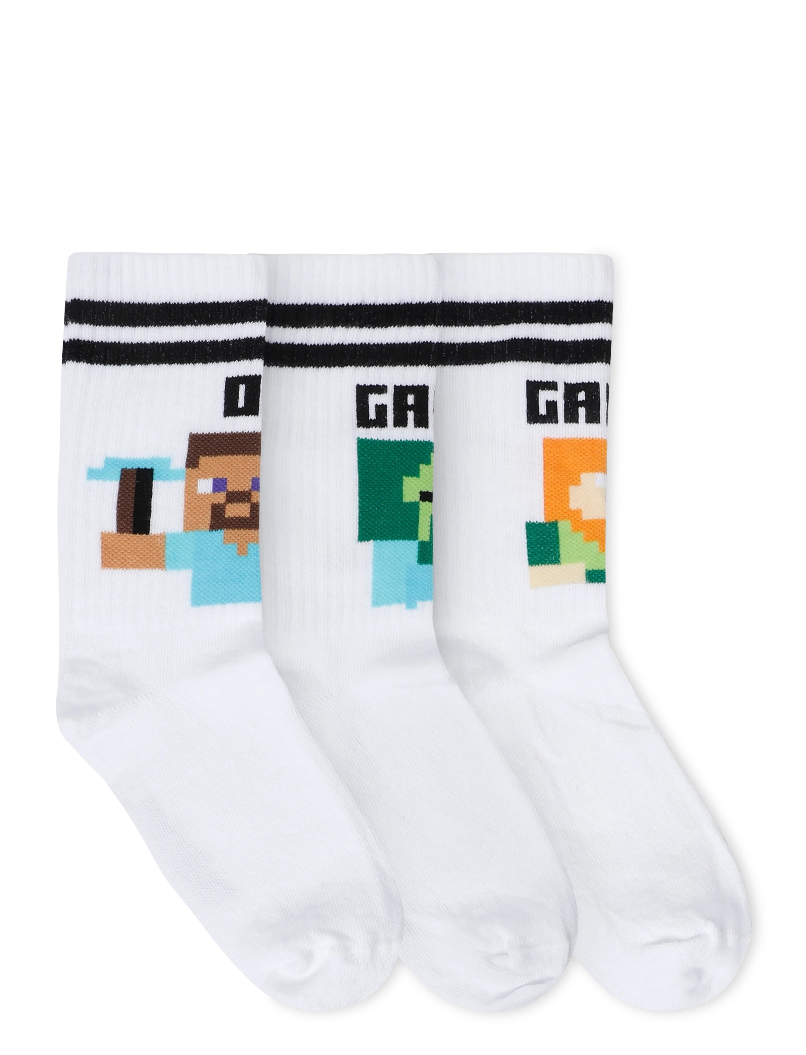 name it - NKMJAKOBSEN MINECRAFT 3P TENNISSOCK BFU - socks - bright white - 1