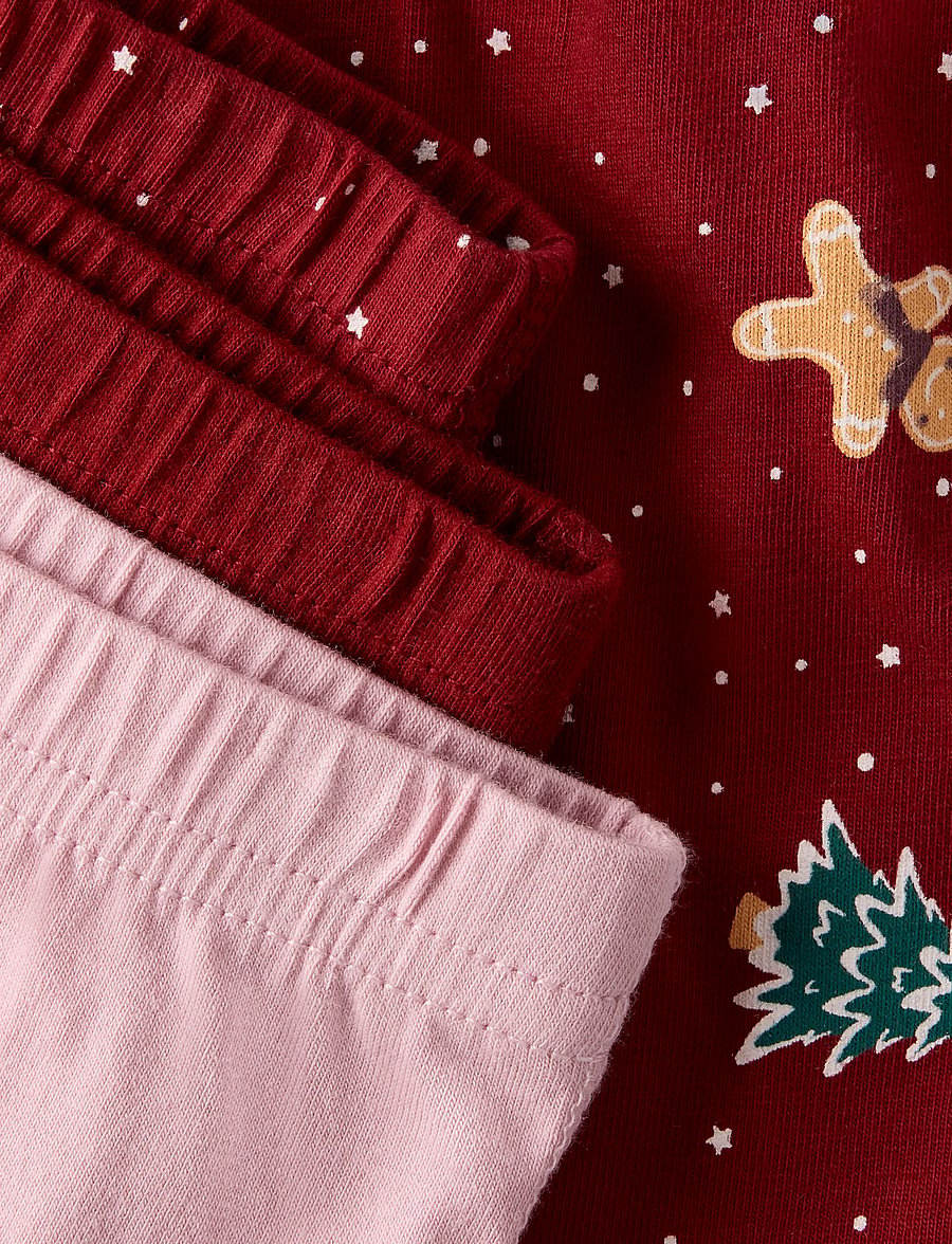 name it - NMFVISMAS 3P TIGHTS GIFTPACK - trosor - red dahlia - 5
