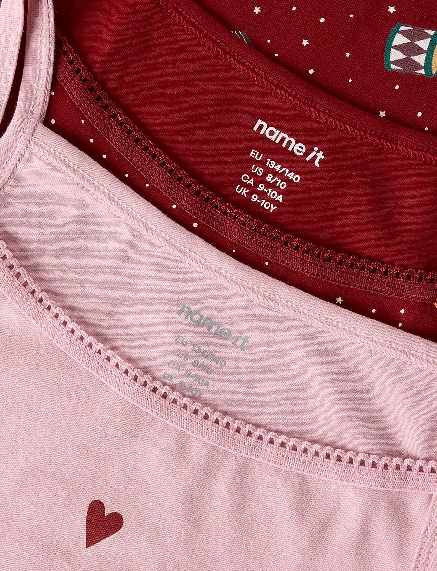 name it - NKFVISMAS 2P STRAP TOP GIFTPACK - oberteile - red dahlia - 4
