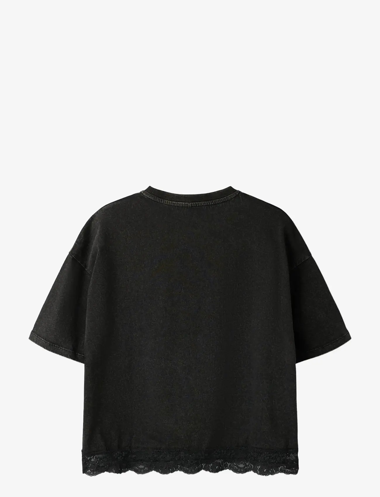 name it - NKFJAYLA SS RLX TOP - kortärmade t-shirts - black beauty - 1