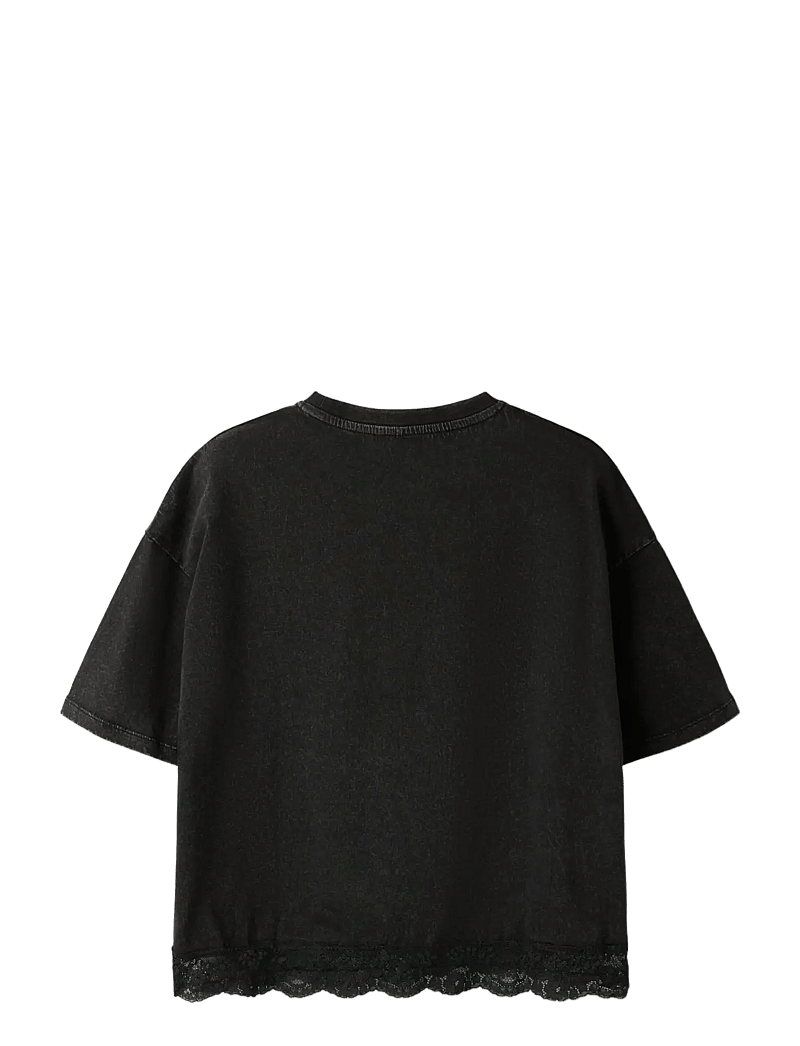 name it - NKFJAYLA SS RLX TOP - kortærmede t-shirts - black beauty - 1