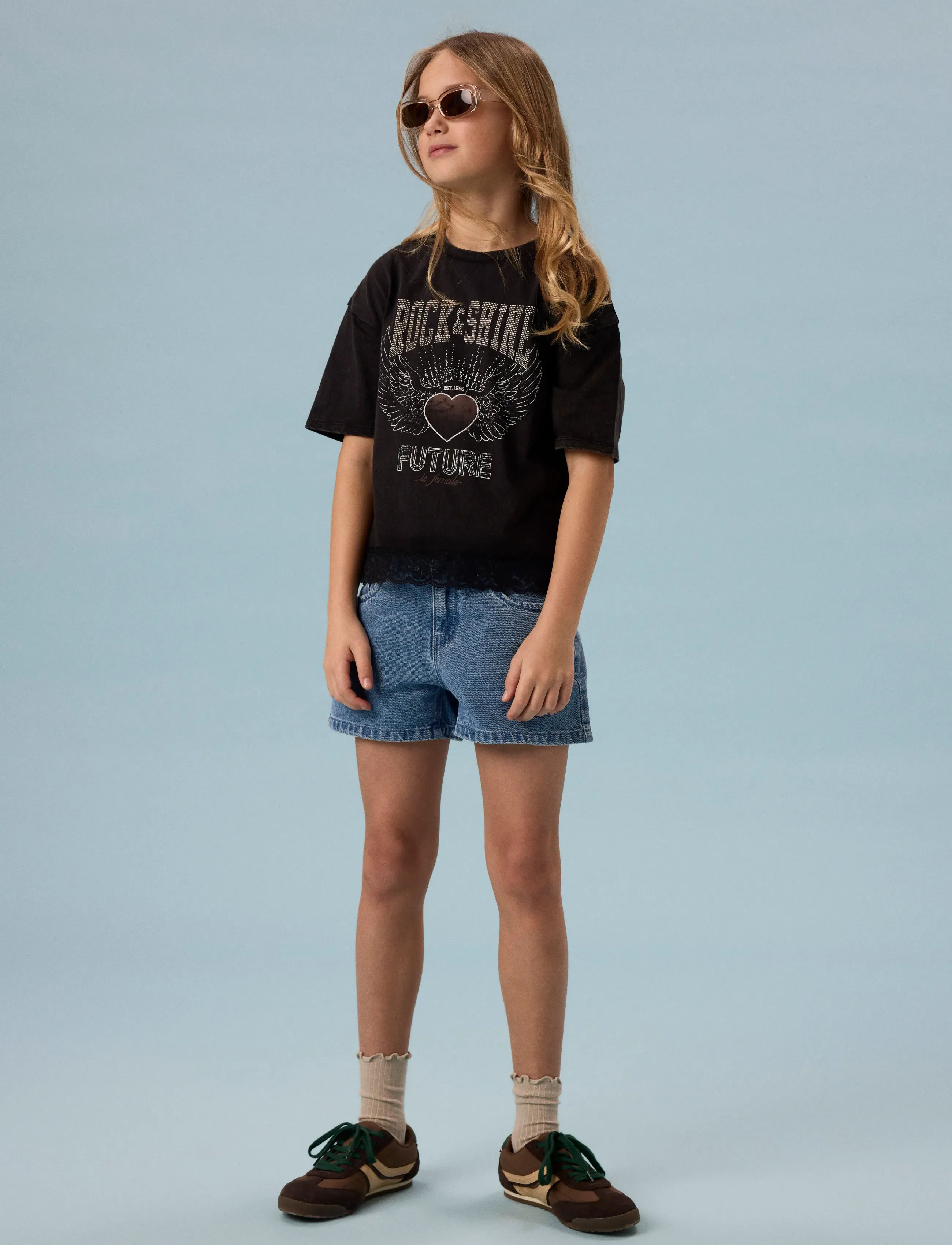 name it - NKFJAYLA SS RLX TOP - kurzärmelige - black beauty - 3