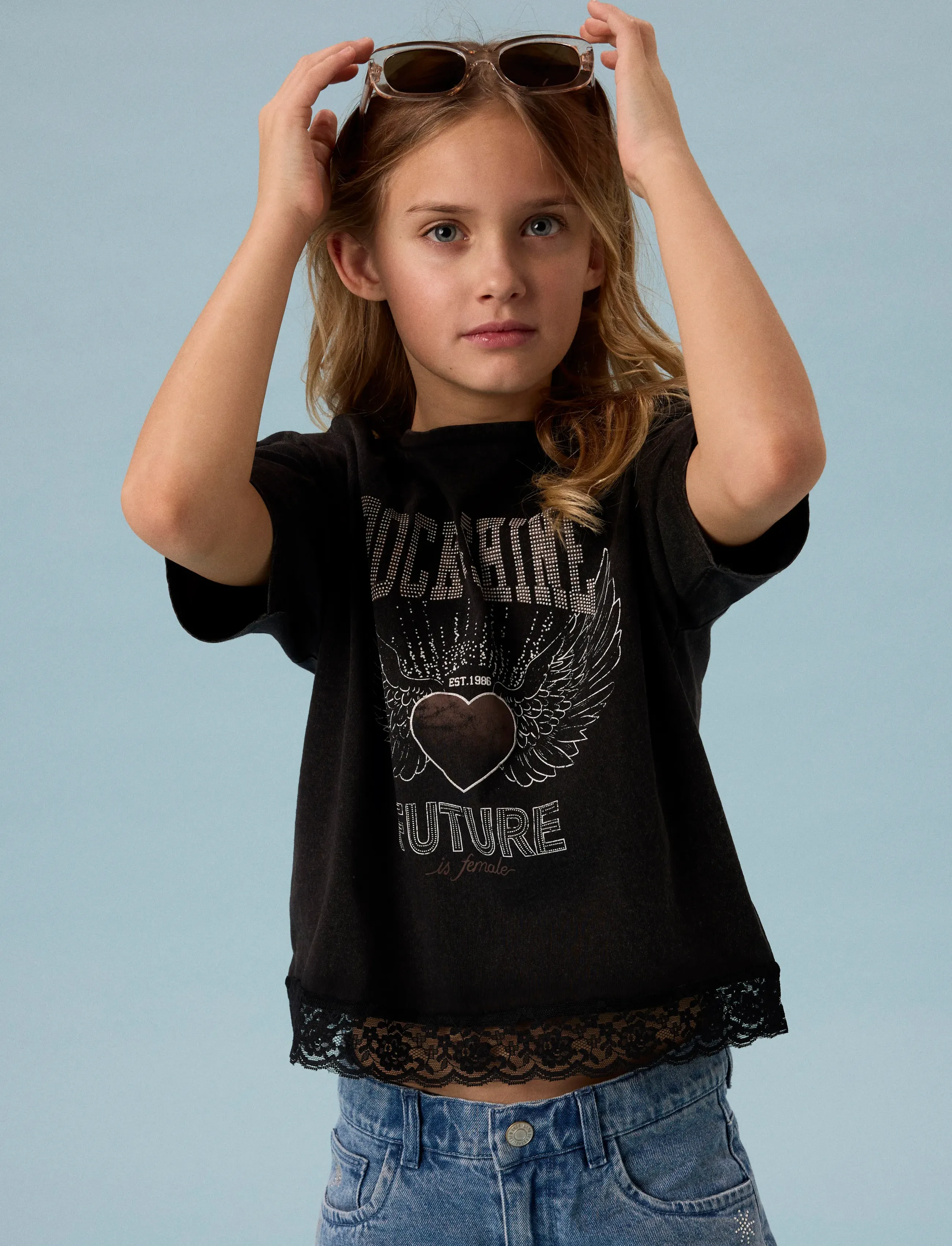 name it - NKFJAYLA SS RLX TOP - kurzärmelige - black beauty - 4