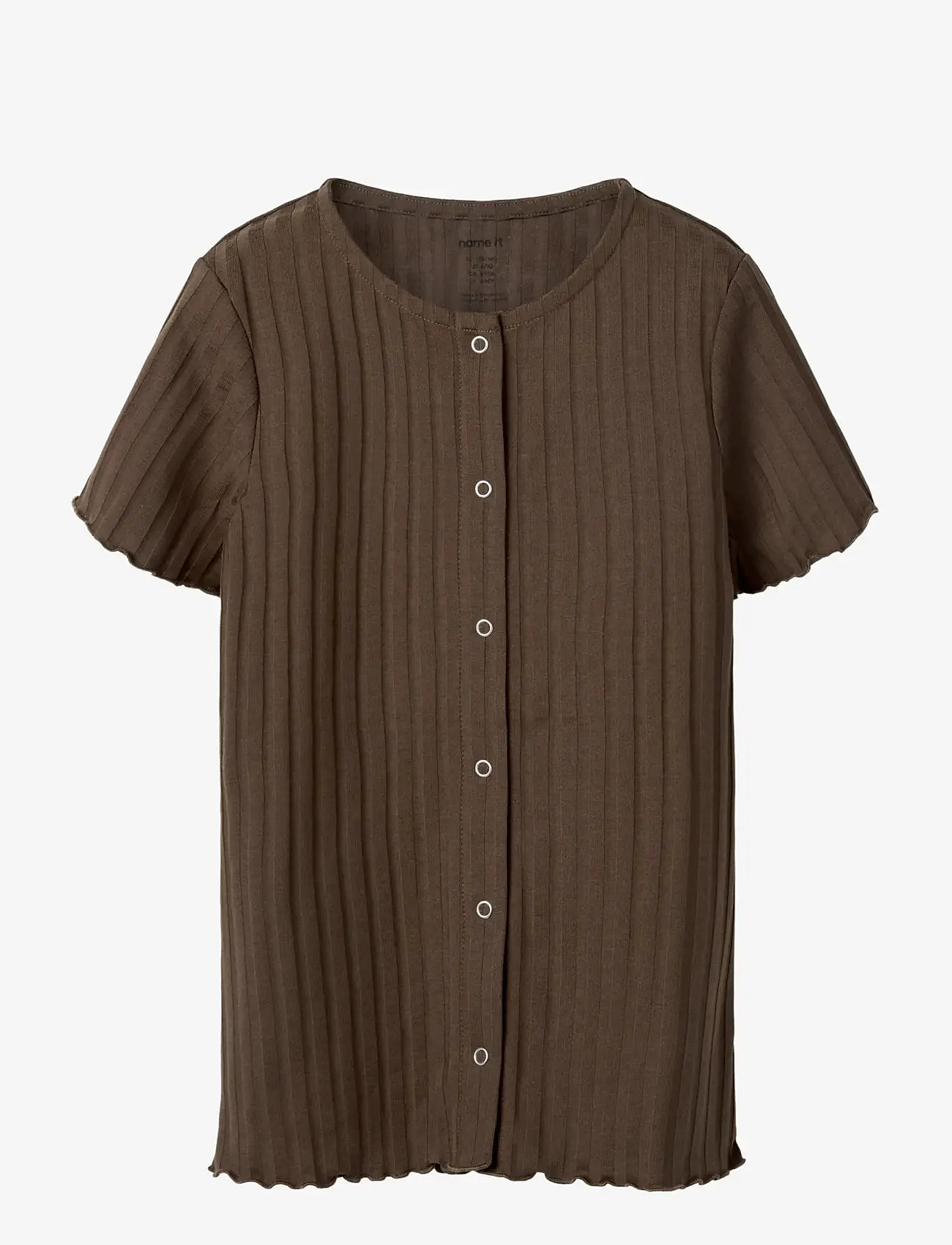 name it - NKFJENNA SS SLIM CARD - kortærmede t-shirts - sepia - 0