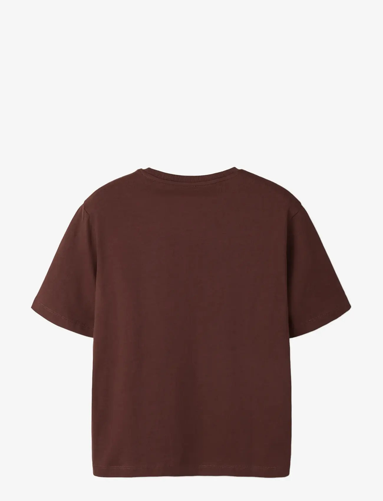 name it - NKFJUNO SS NREG TOP BOX - lühikeste varrukatega t-särgid - bitter chocolate - 1
