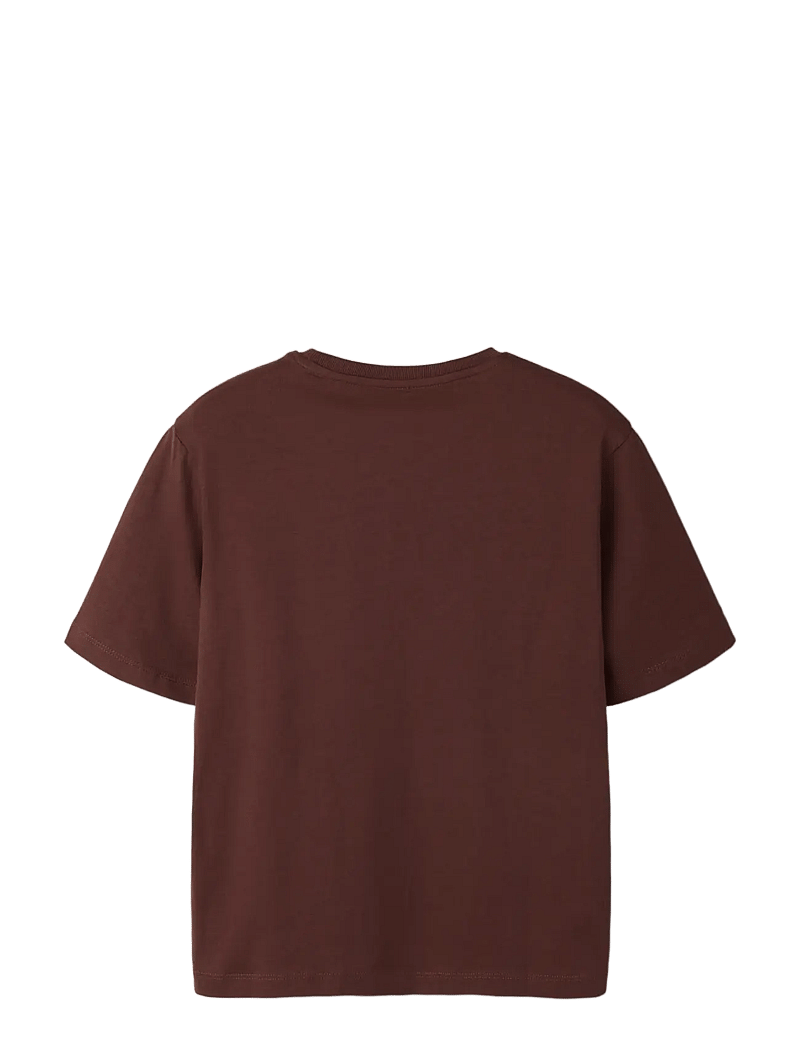 name it - NKFJUNO SS NREG TOP BOX - lühikeste varrukatega t-särgid - bitter chocolate - 1