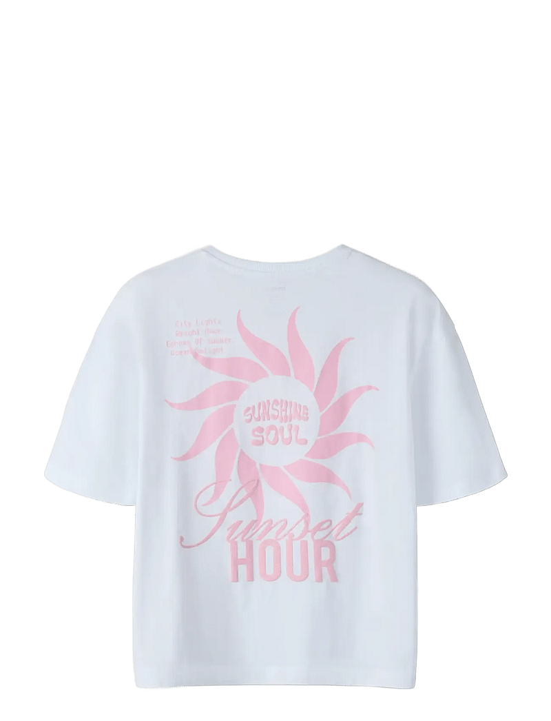 name it - NKFJUNO SS NREG TOP BOX - kortærmede t-shirts - bright white - 2