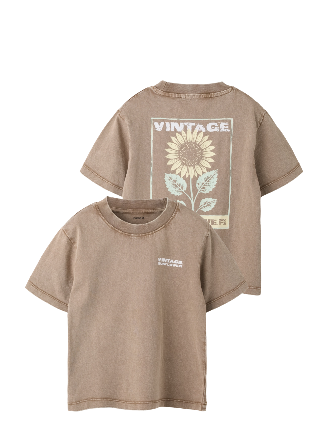 name it NKFJADA SS NREG TOP - Kortärmade t-shirts - SEPIA / brown