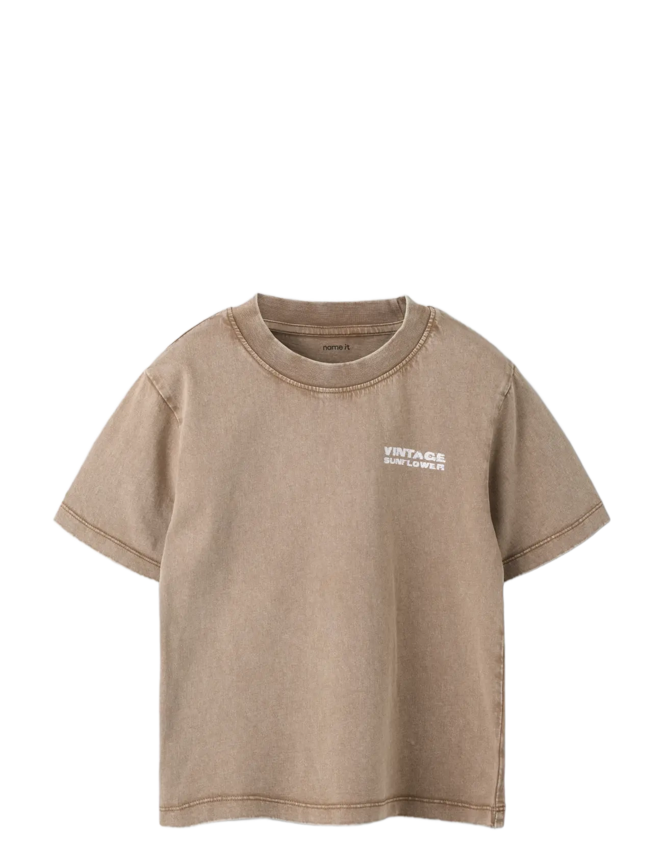 name it - NKFJADA SS NREG TOP - kortärmade t-shirts - sepia - 2