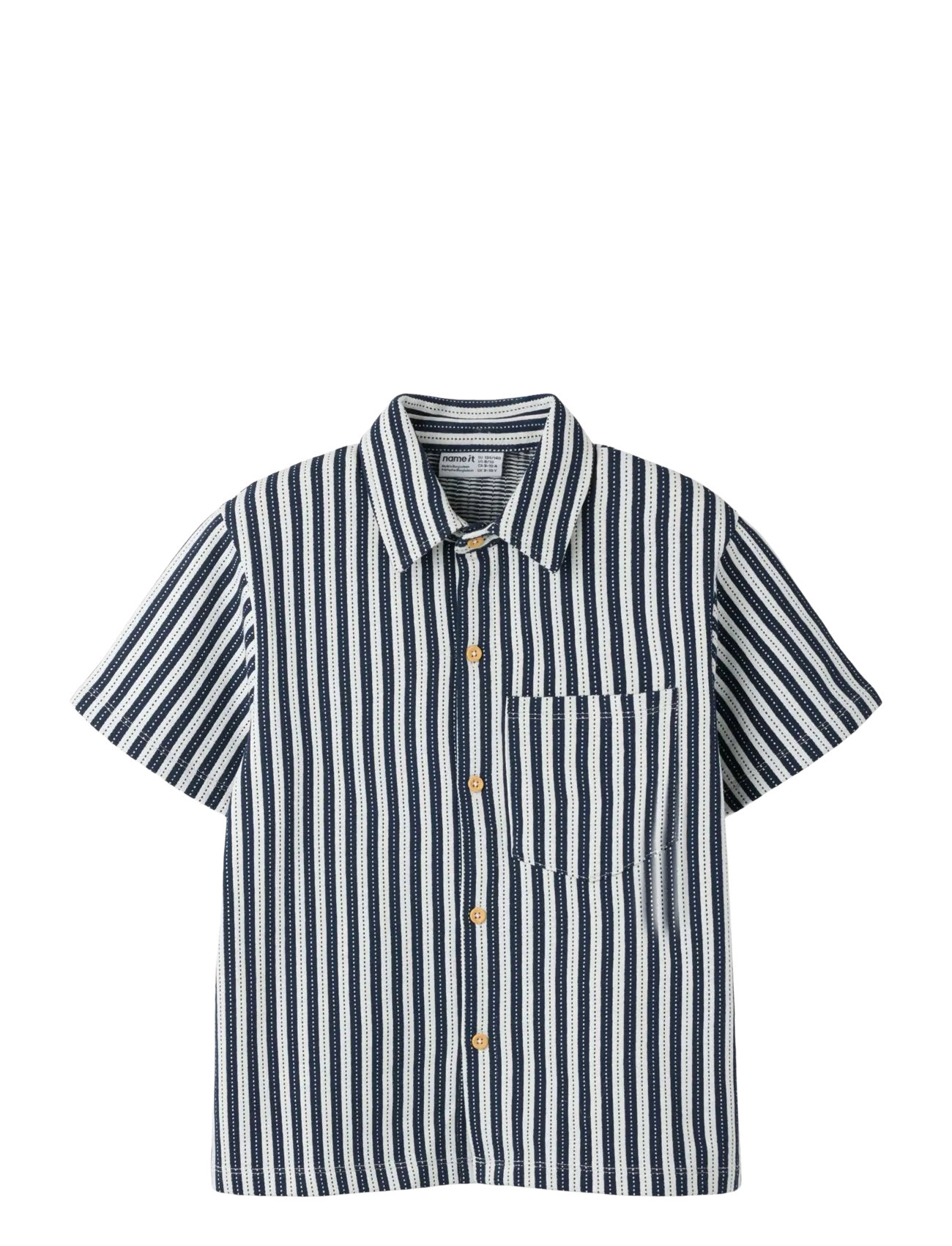 name it NKMJAX SS NREG SHIRT - Back to school - CLOUD DANCER / navy