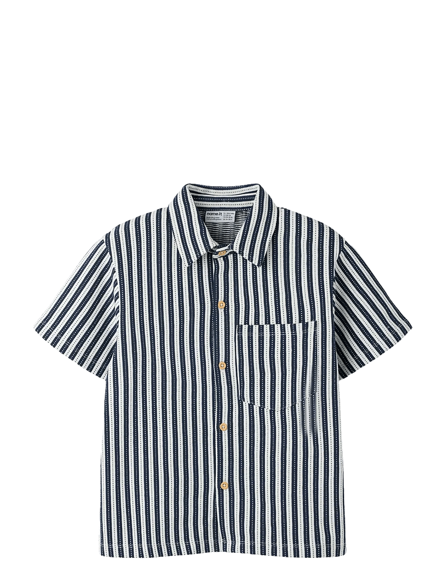 name it - NKMJAX SS NREG SHIRT - kurzärmlige hemden - cloud dancer - 0