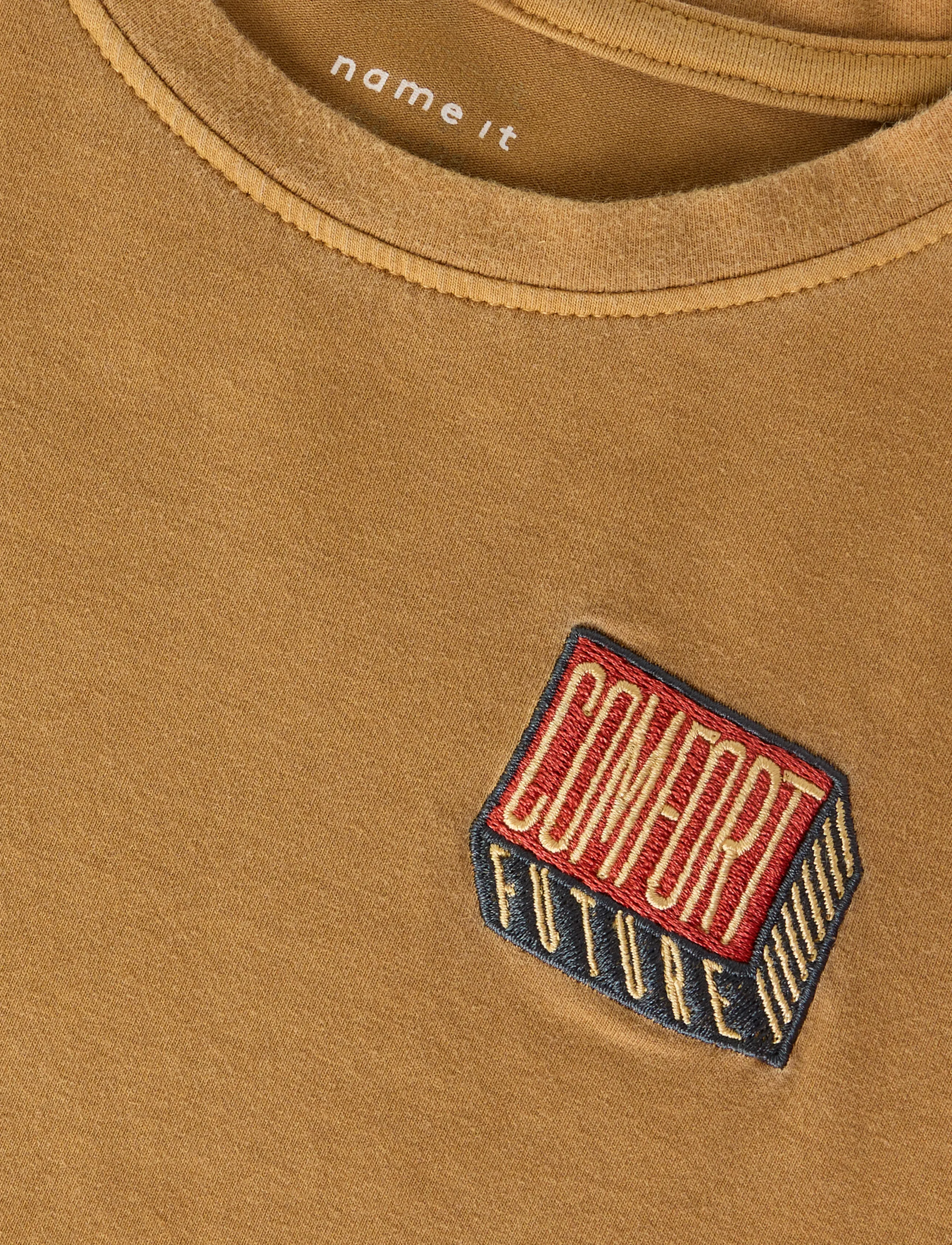 name it - NKMJOEEL SS NREG TOP - kortärmade t-shirts - sepia - 2