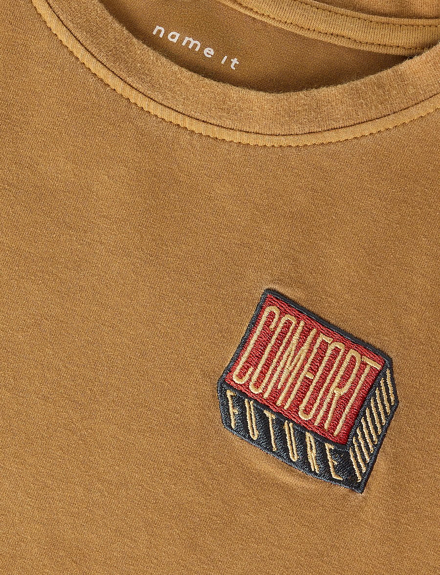name it - NKMJOEEL SS NREG TOP - kortärmade t-shirts - sepia - 2