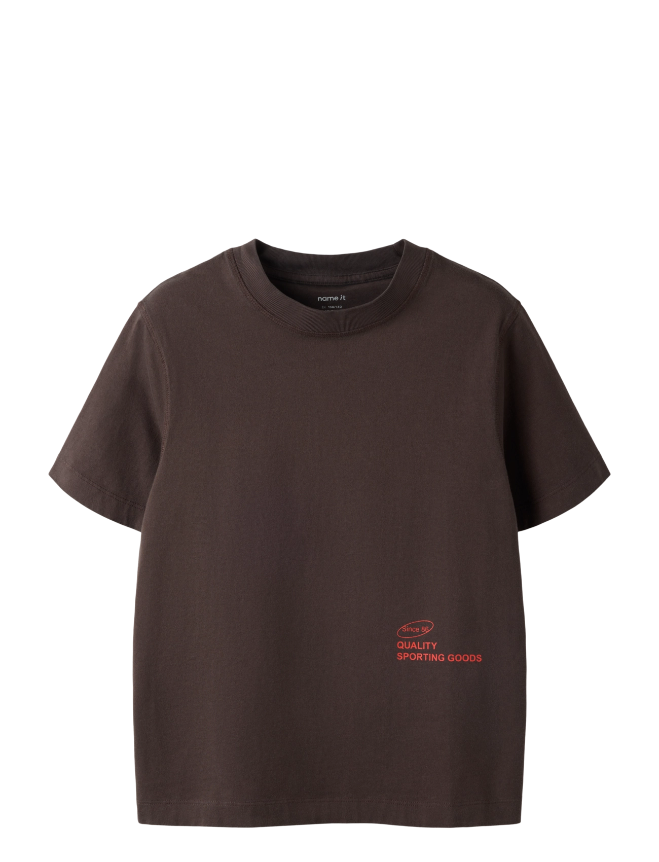 name it - NKMJUDE SS NREG TOP - kortärmade t-shirts - chocolate brown - 1