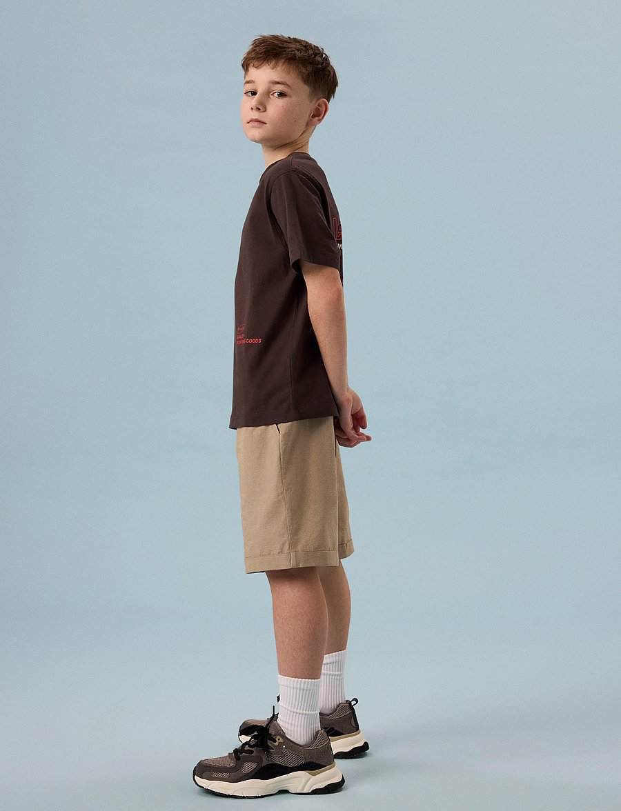 name it - NKMJUDE SS NREG TOP - kortärmade t-shirts - chocolate brown - 3