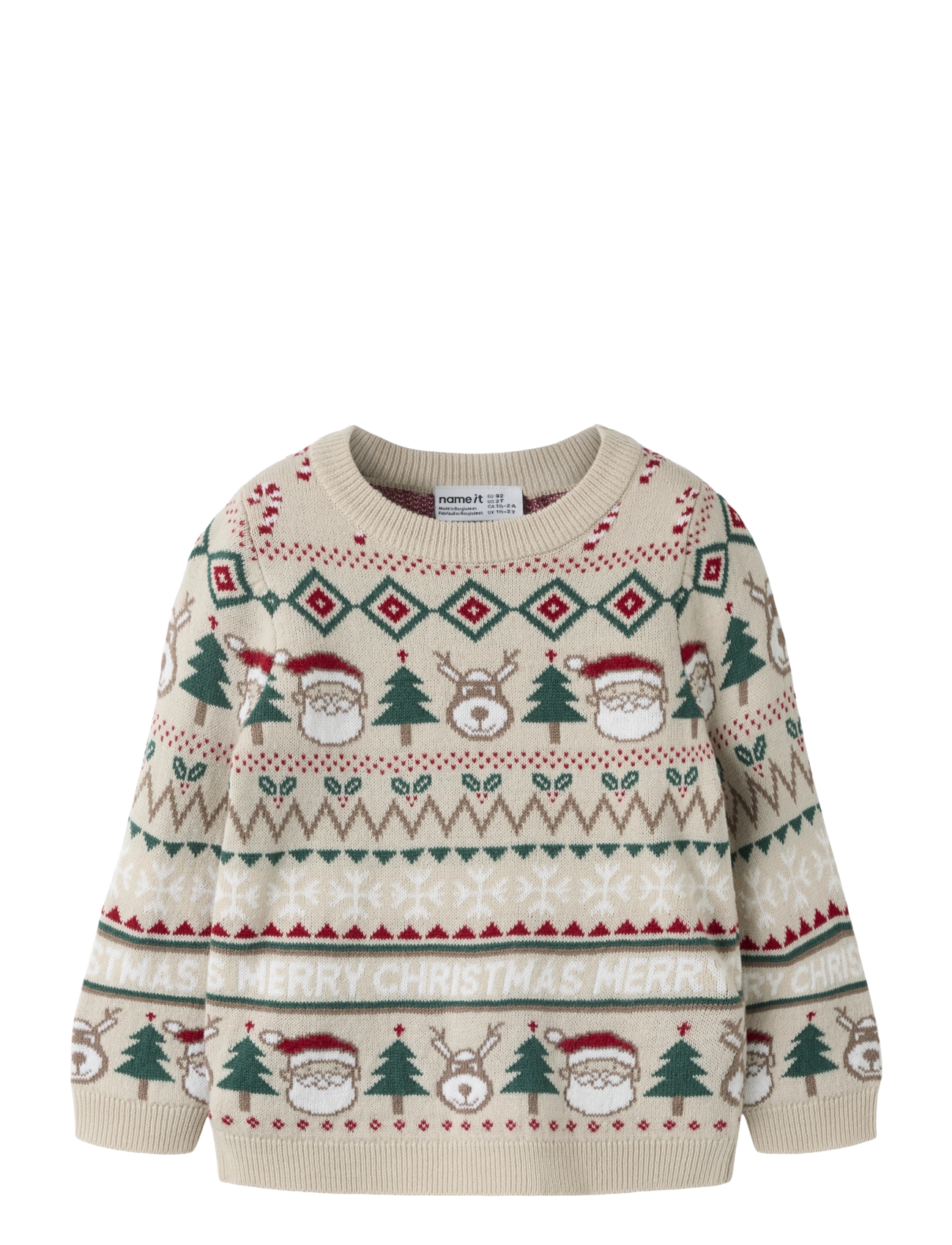 name it NMNRALKOS LS KNIT - Jumpers - PEYOTE / cream