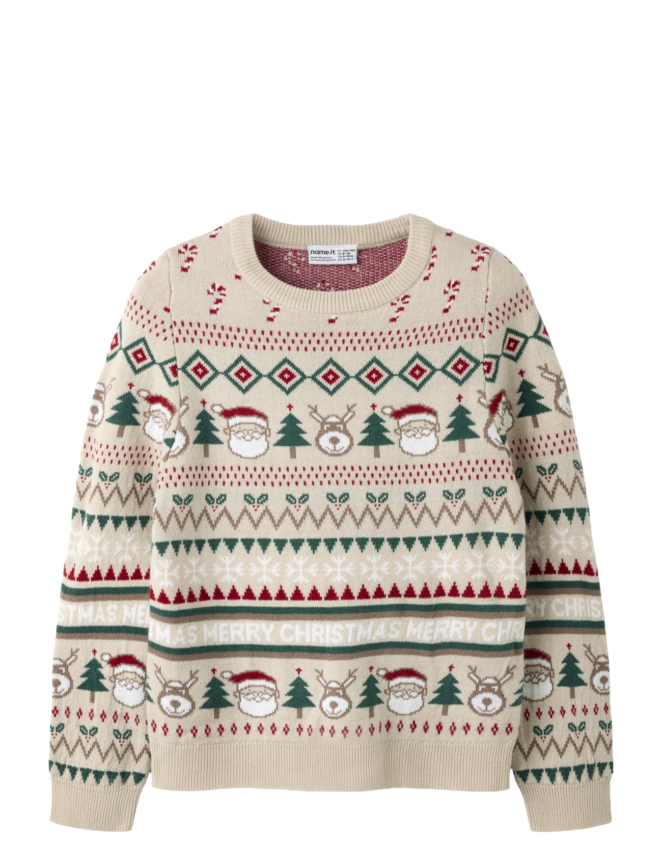 name it NKNRALKOS LS KNIT - Jumpers - PEYOTE / cream
