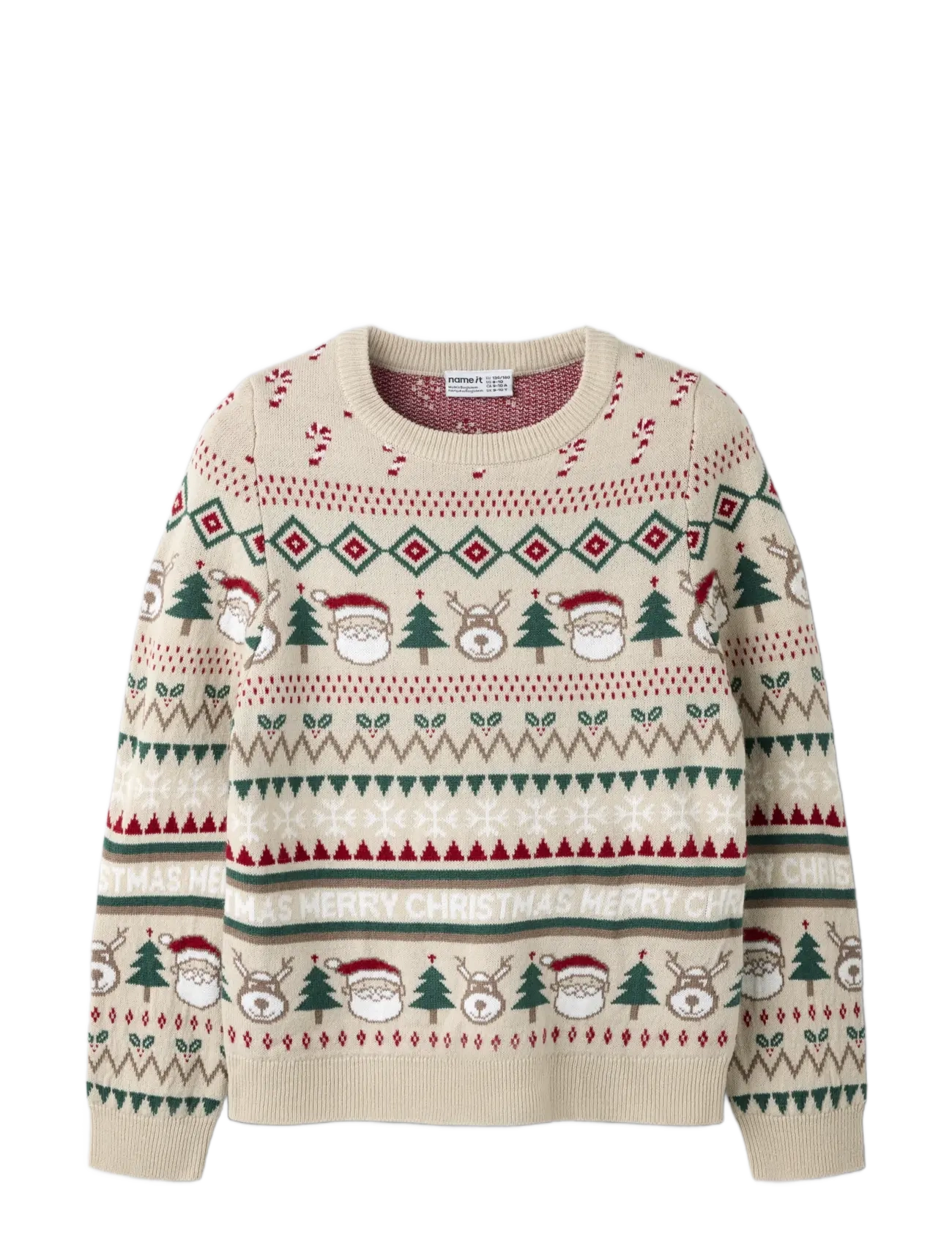 name it - NKNRALKOS LS KNIT - jumpers - peyote - 2
