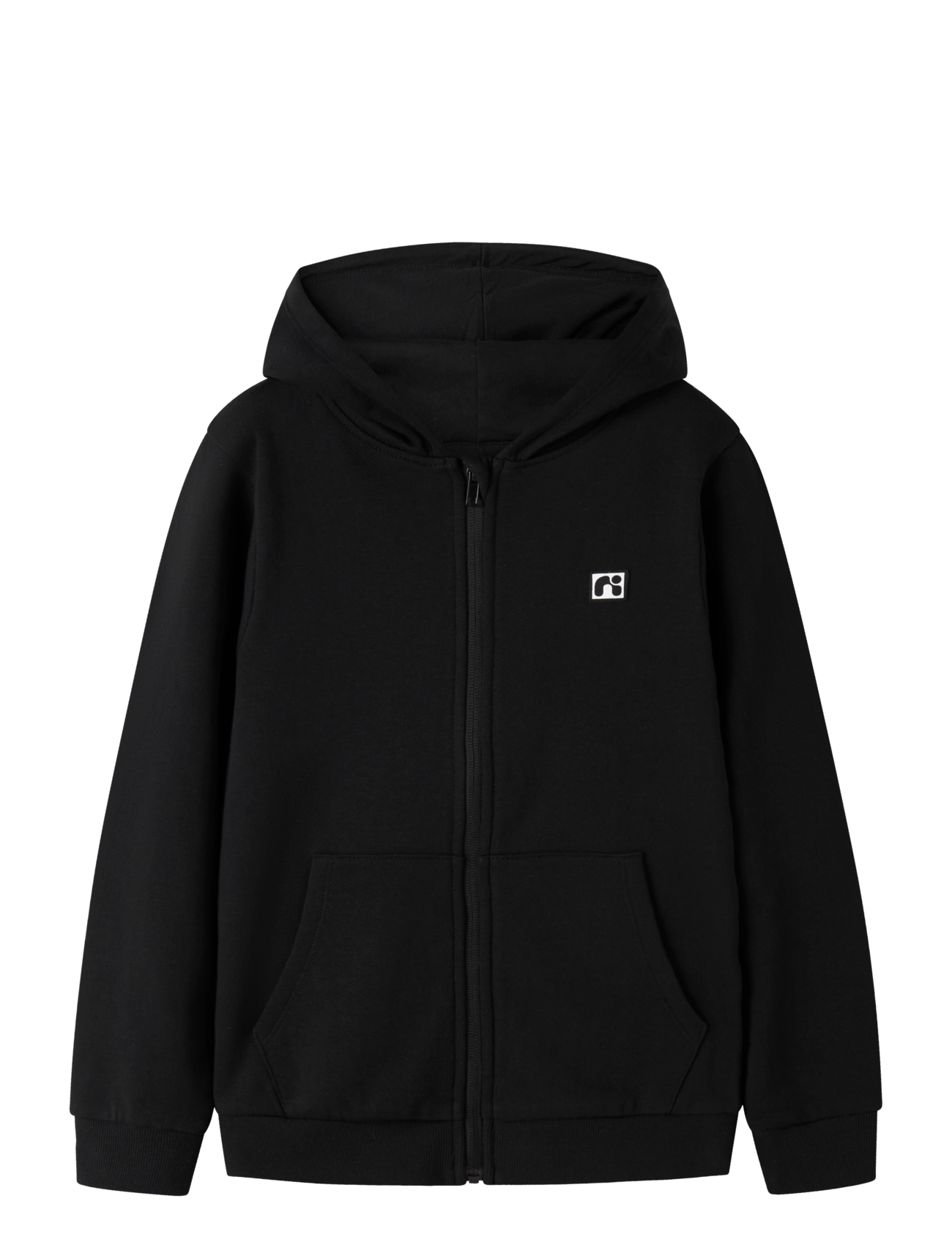 name it NKMFLO LS SWEAT CARD WH BRU - Õueriided - BLACK / black