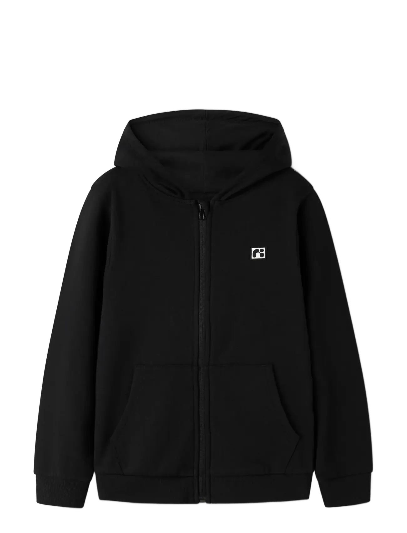 name it - NKMFLO LS SWEAT CARD WH BRU - fliisjakid - black - 2