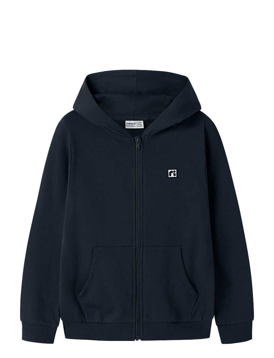 name it - NKMFLO LS SWEAT CARD WH BRU - fleecejacken - dark sapphire - 0
