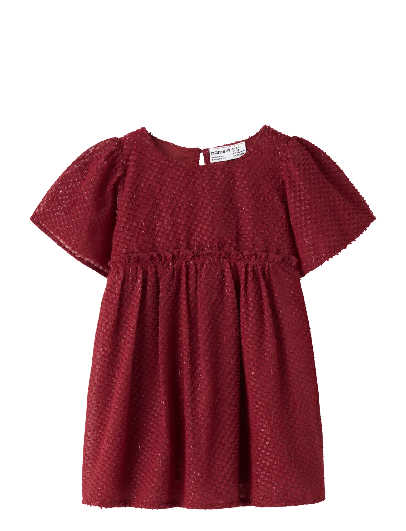 name it - NMFVALERINO SS DRESS - kurzärmelige babykleider - red dahlia - 0