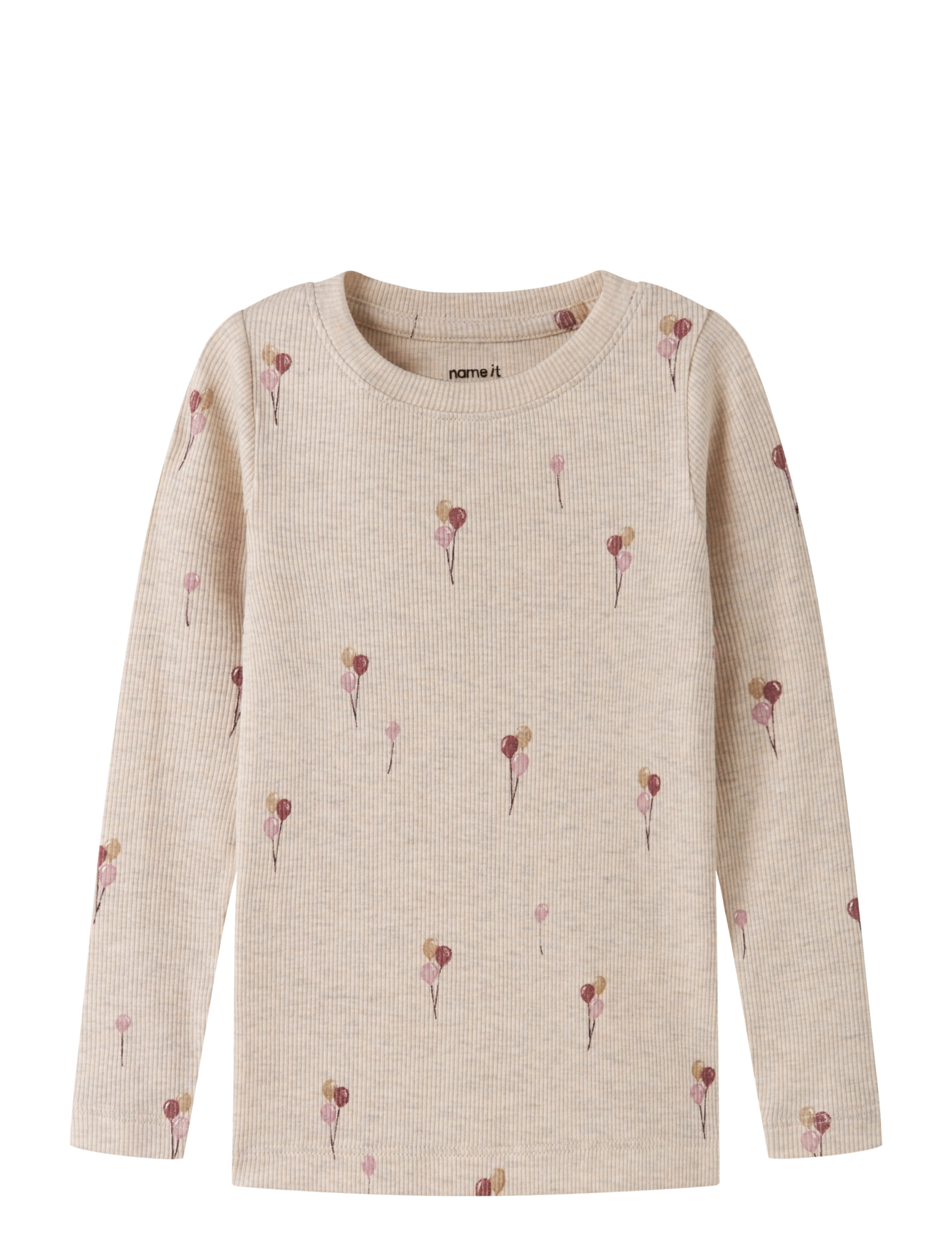 name it NMFNABILA LS XSL TOP - Toppar & T-shirts - PEYOTE MELANGE / beige