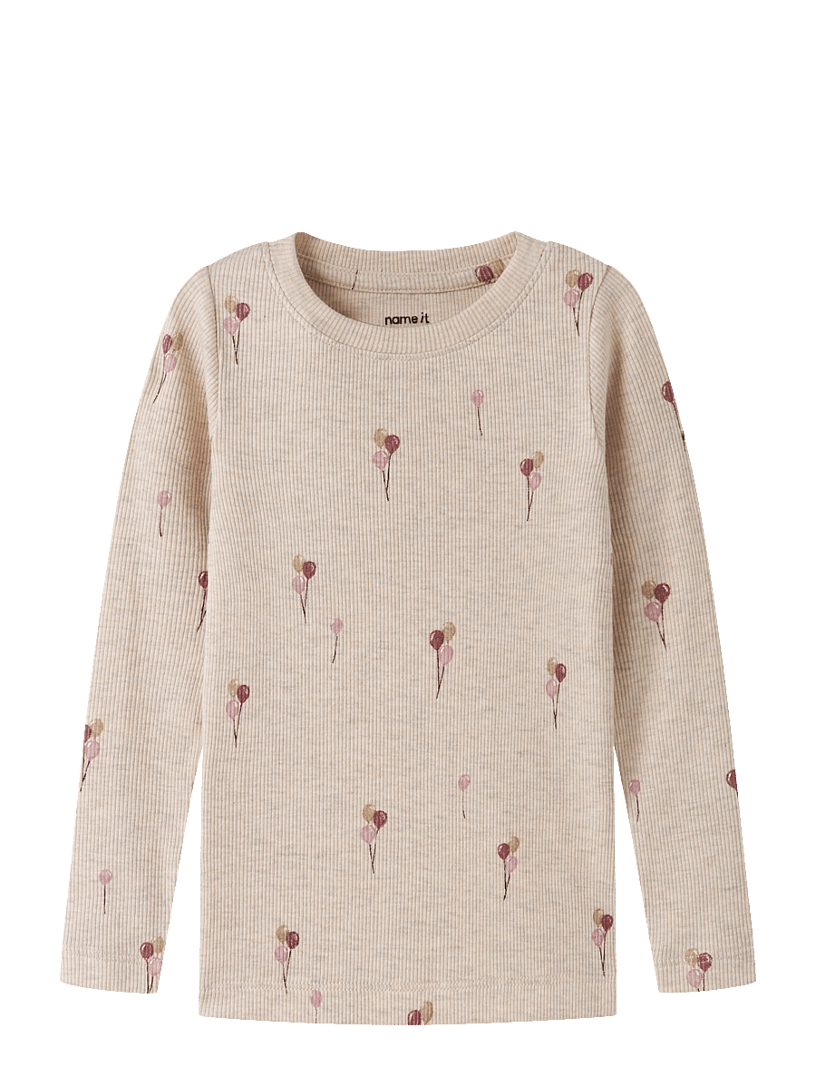 name it - NMFNABILA LS XSL TOP - langärmelig - peyote melange - 0