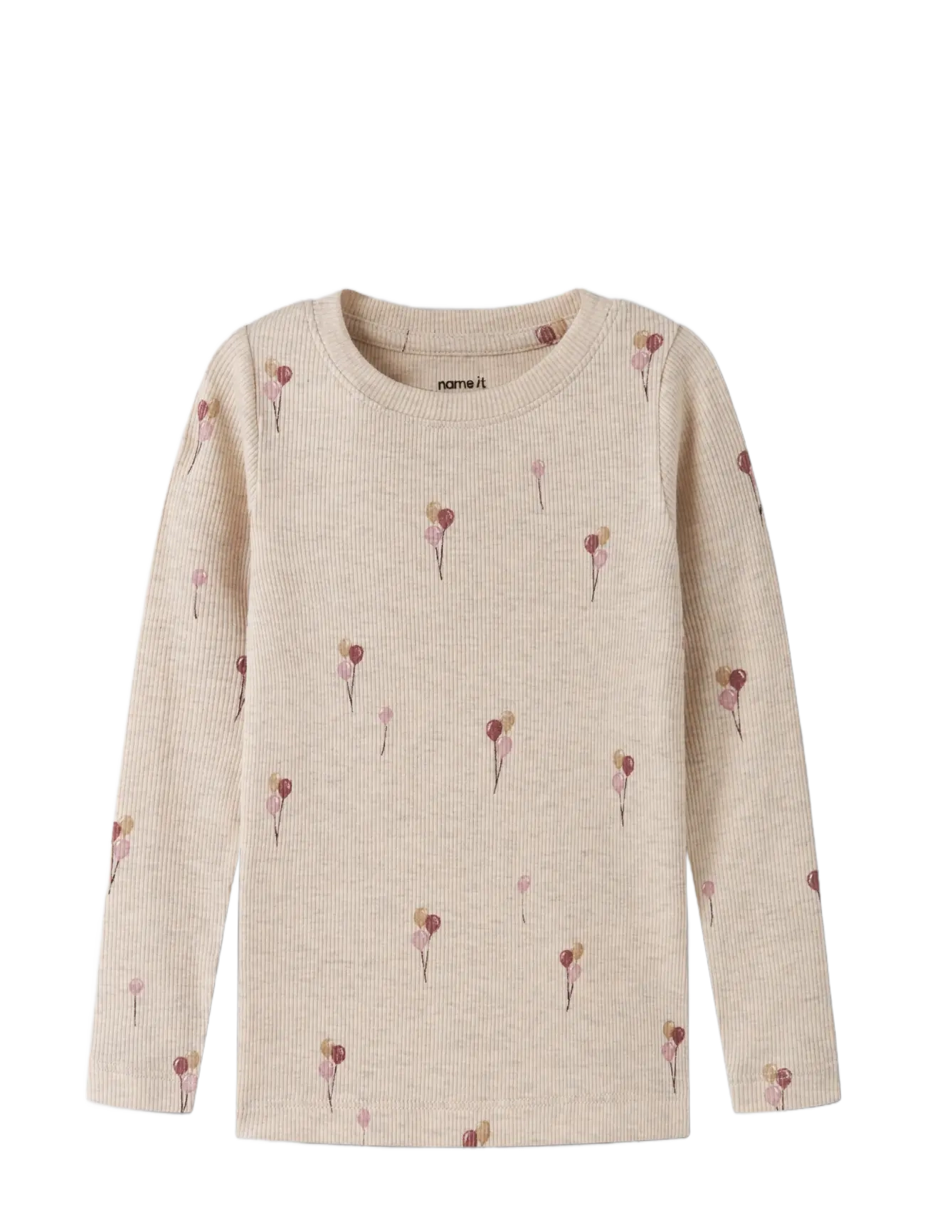 name it - NMFNABILA LS XSL TOP - långärmade t-shirts - peyote melange - 2