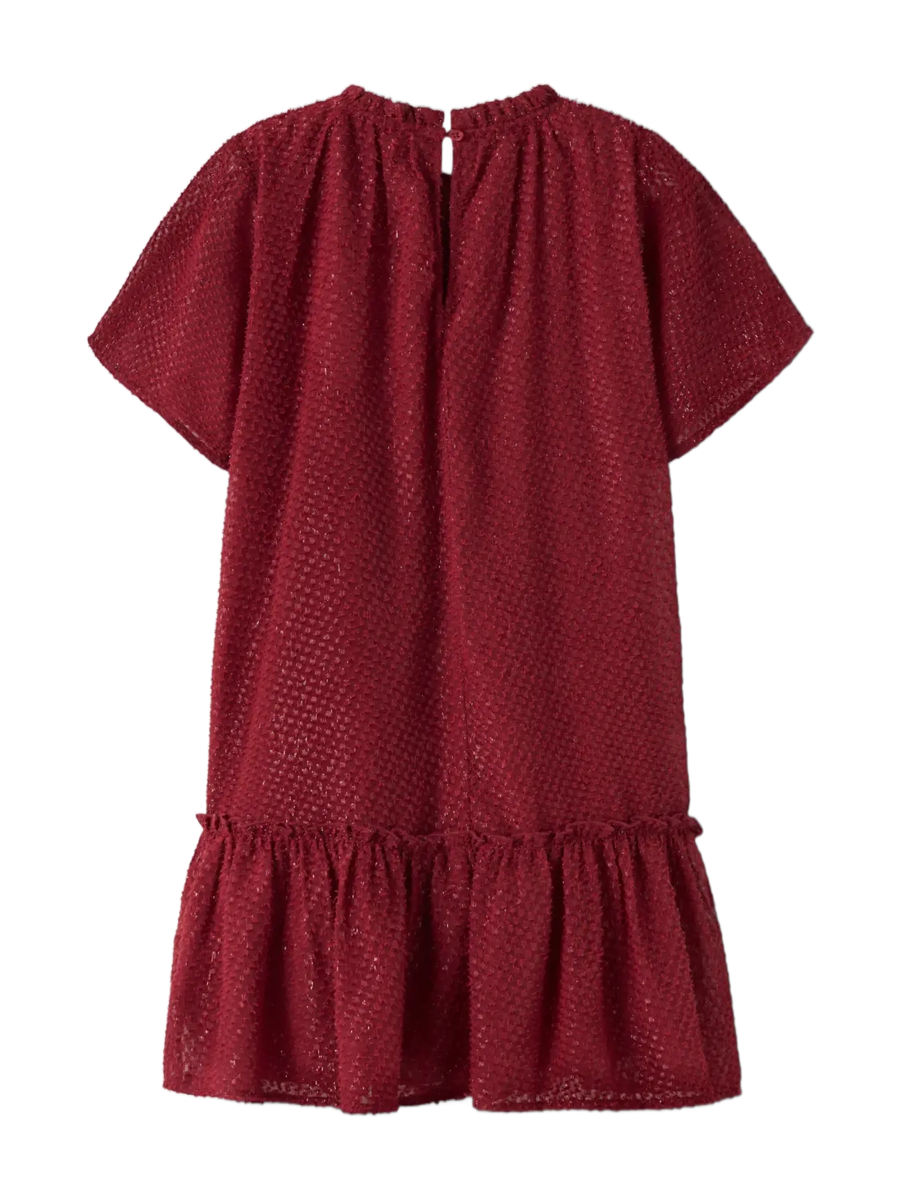 name it - NKFVALERINO SS DRESS - kurzärmelige freizeitkleider - red dahlia - 1