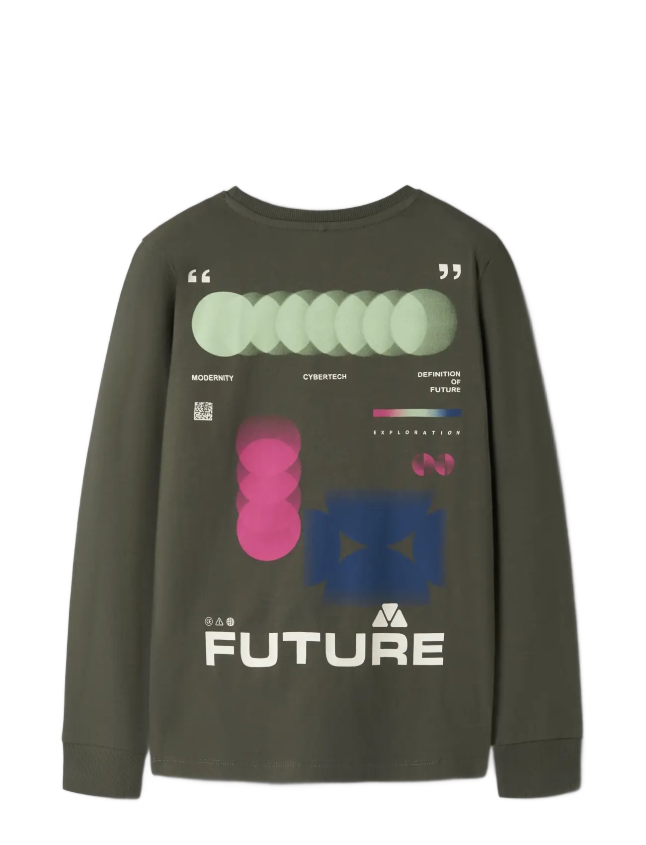 name it - NKMNIGO LS TOP - langærmede t-shirts - olive night - 1