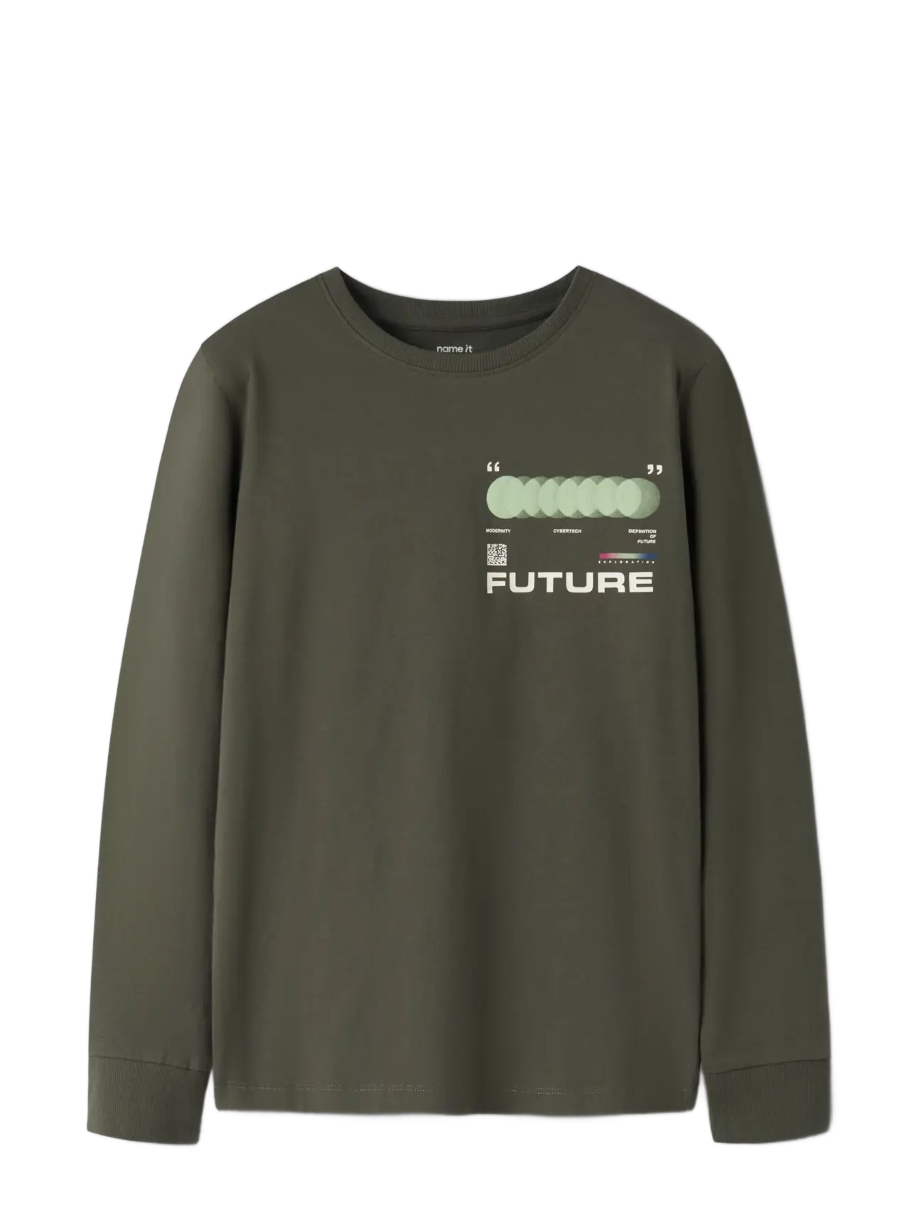 name it - NKMNIGO LS TOP - langærmede t-shirts - olive night - 2