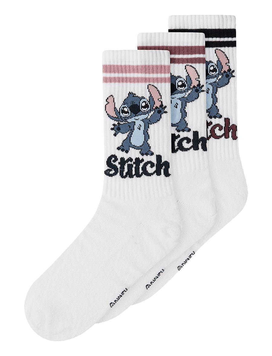 name it - NKFADIS STITCH TENNIS 3P SOCK WDI - strümpfe - bright white - 0