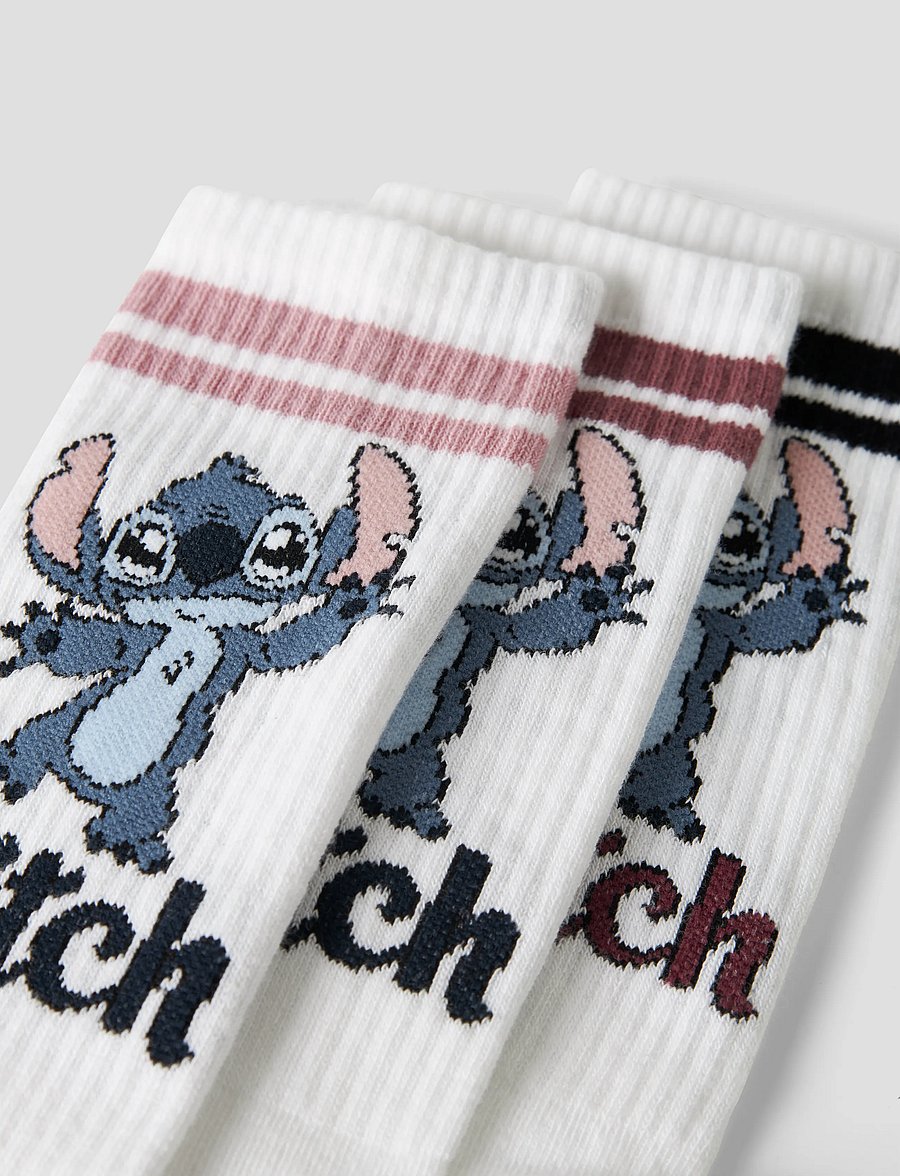 name it - NKFADIS STITCH TENNIS 3P SOCK WDI - strümpfe - bright white - 3