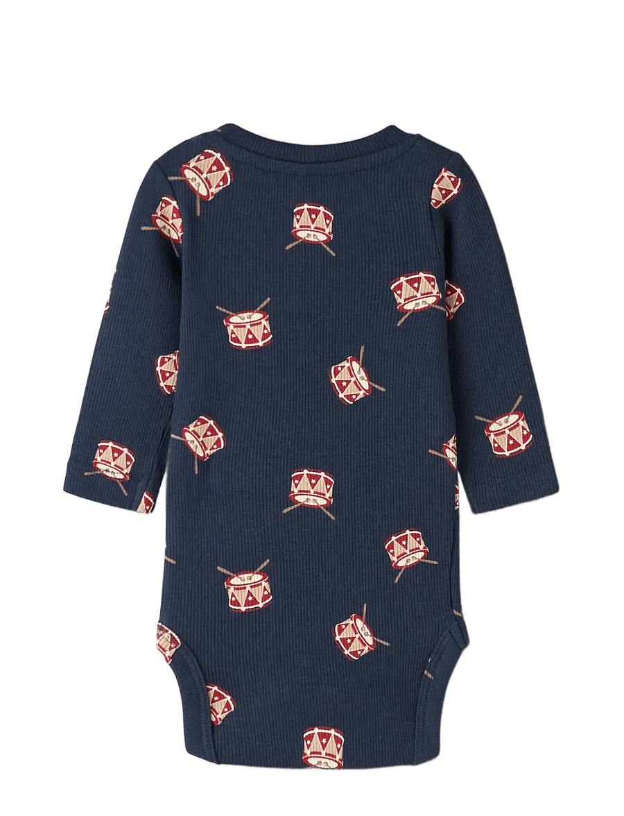 name it - NBMRISTMAS LS BODY - pikkade varrukatega bodid - navy blazer - 1