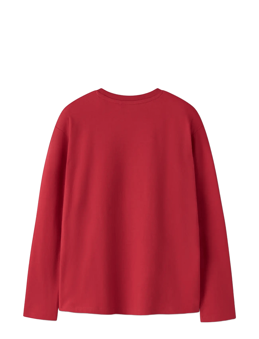 name it - NKFSYRA STITCH LS NREG TOP BOX WDI - långärmade t-shirts - barbados cherry - 1