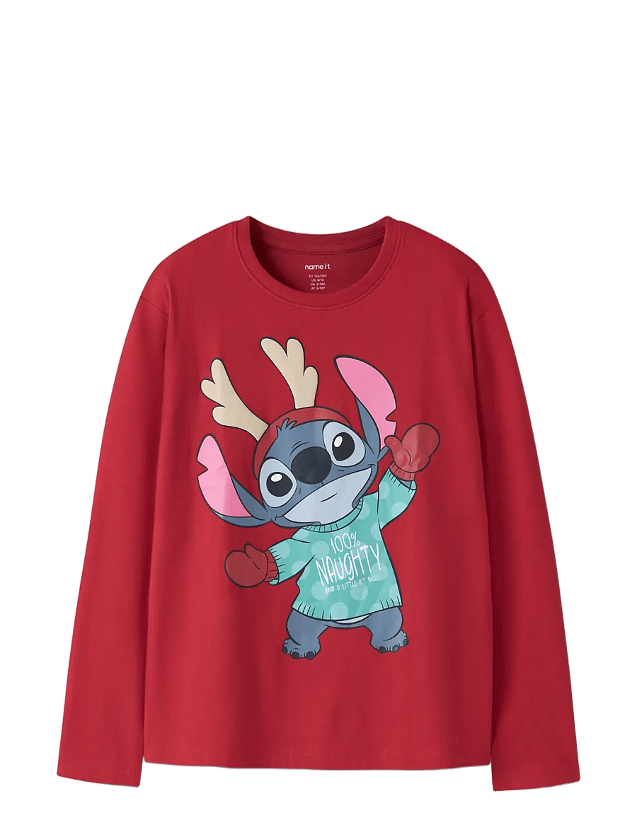 name it - NKFSYRA STITCH LS NREG TOP BOX WDI - långärmade t-shirts - barbados cherry - 2