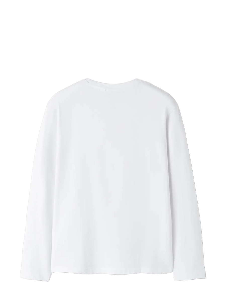 name it - NKFSYRA STITCH LS NREG TOP BOX WDI - langærmede t-shirts - bright white - 1