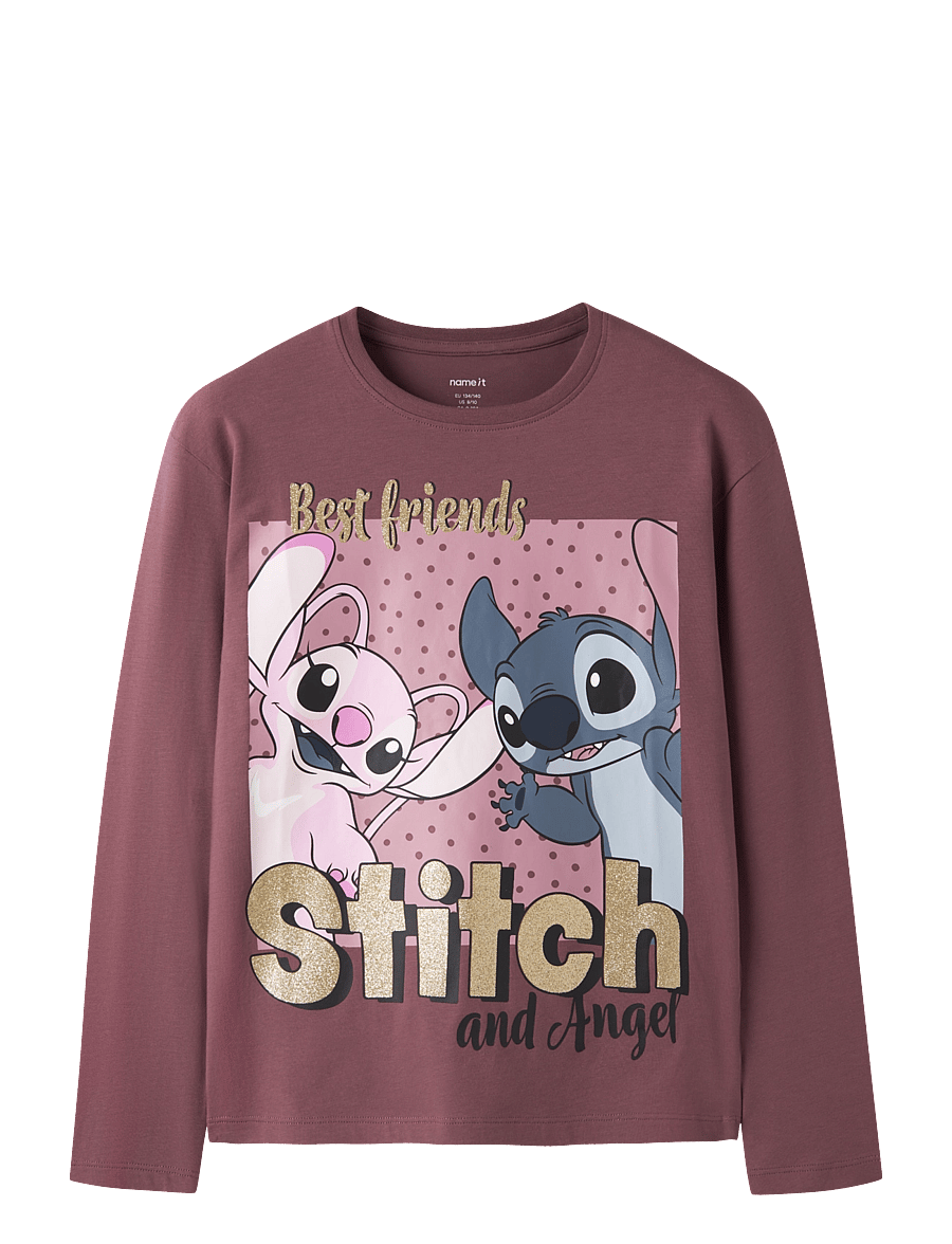 name it - NKFADARA STITCH LS NREG TOP NOOS WDI - långärmade t-shirts - wild ginger - 0