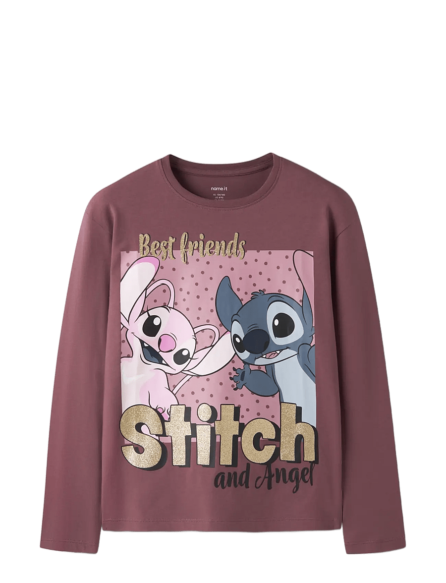 name it - NKFADARA STITCH LS NREG TOP NOOS WDI - långärmade t-shirts - wild ginger - 2