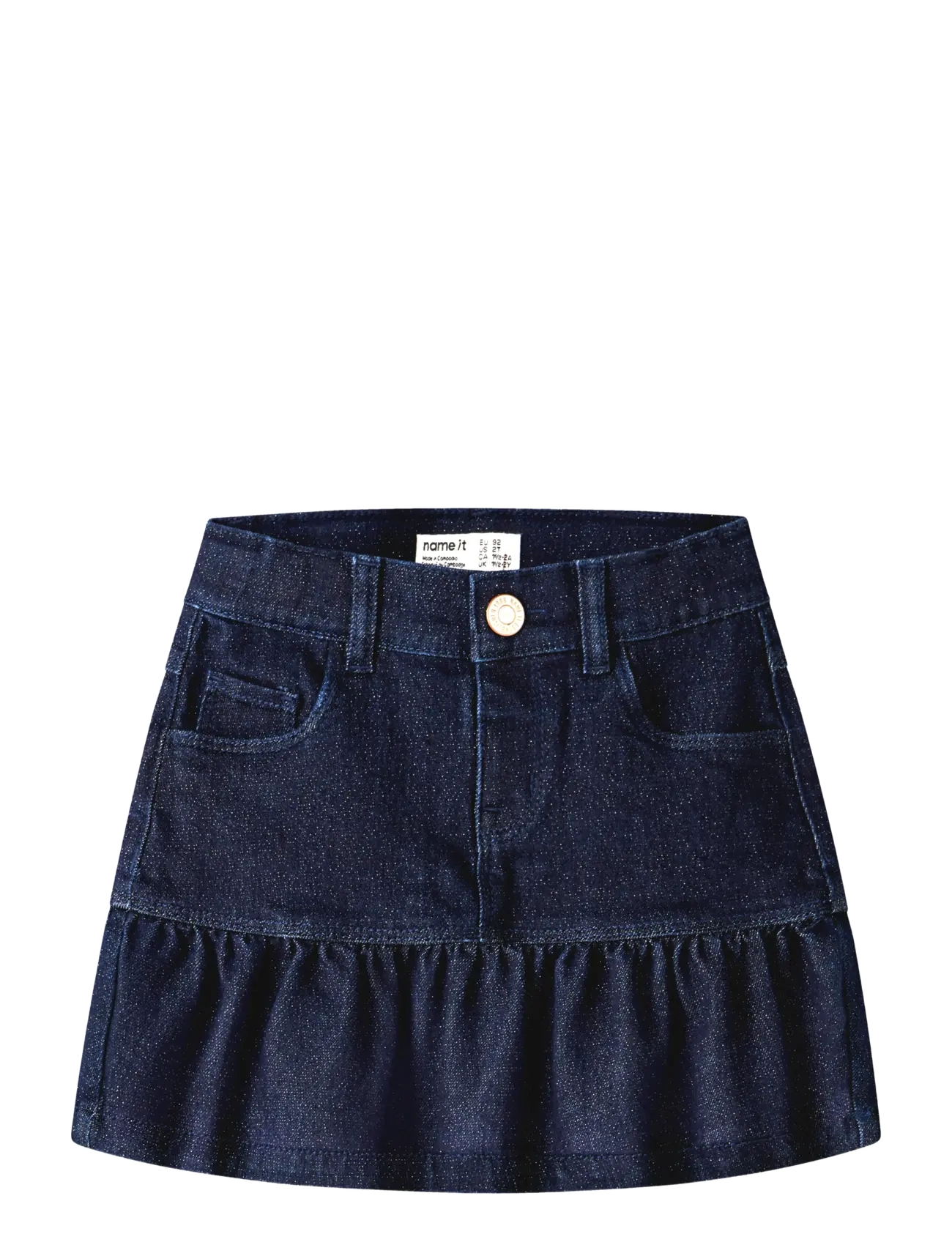 name it NKFLIV DNM GLITTER SKIRT 1208-LU - Drabužiai - DARK BLUE DENIM / navy
