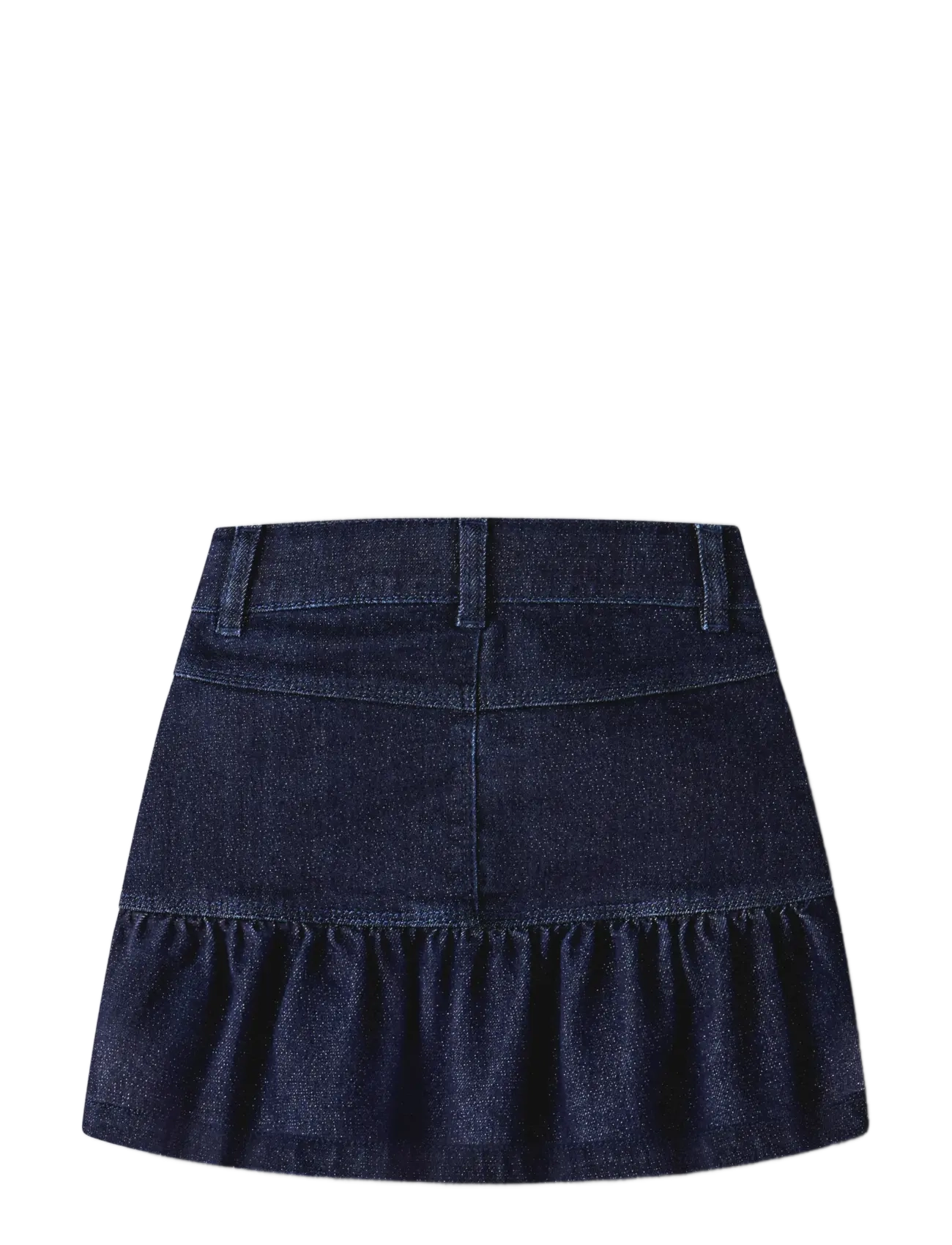 name it - NKFLIV DNM GLITTER SKIRT 1208-LU - short skirts - dark blue denim - 1