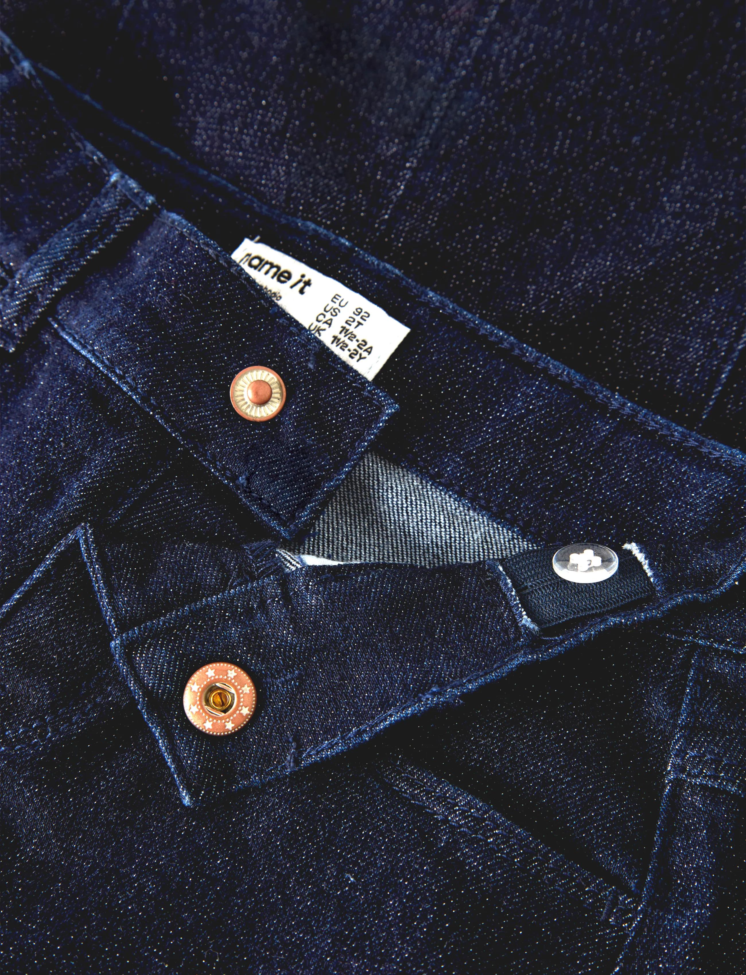 name it - NKFLIV DNM GLITTER SKIRT 1208-LU - short skirts - dark blue denim - 2