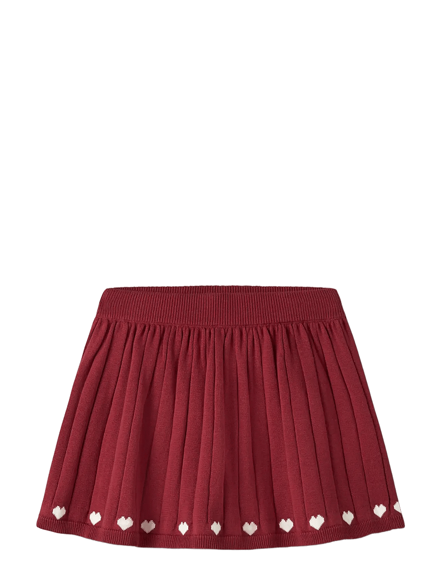 name it - NMFRALBOS KNIT SKIRT - red dahlia - 2
