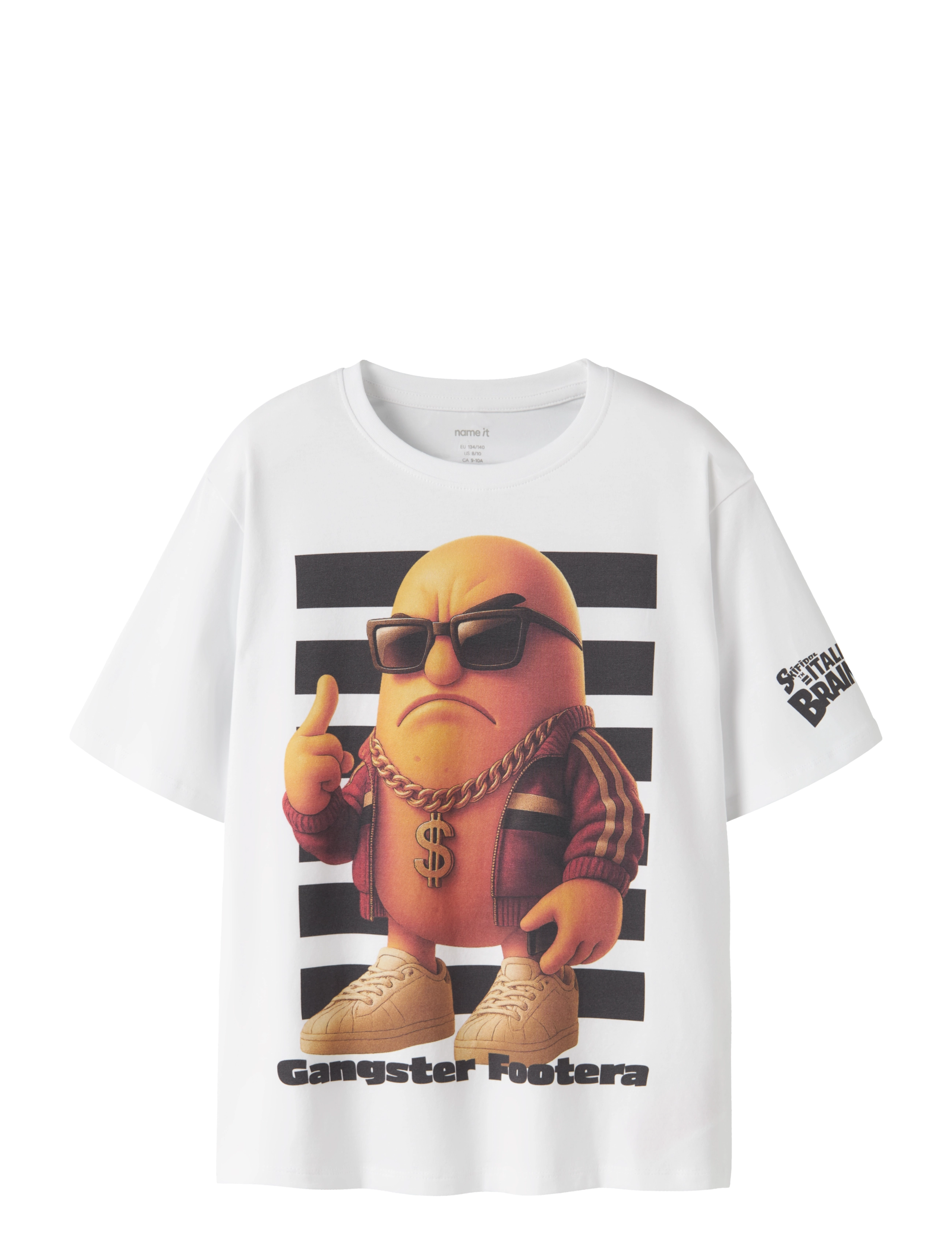 name it NKMASP BRAINR SS NREG TOP BOX LNOOS VDE - Toppar & T-shirts - BRIGHT WHITE / white