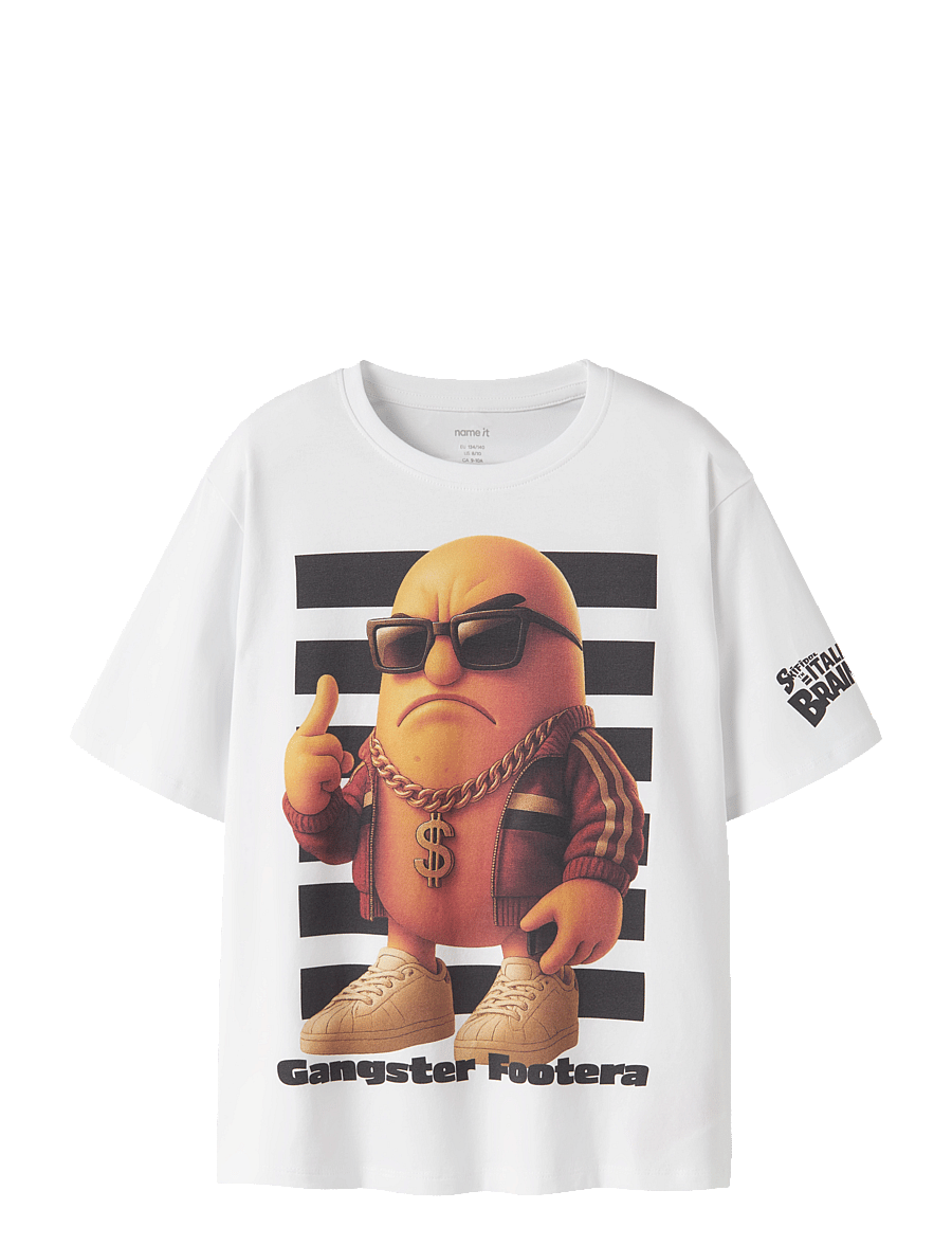 name it - NKMASP BRAINR SS NREG TOP BOX LNOOS VDE - kortärmade t-shirts - bright white - 0