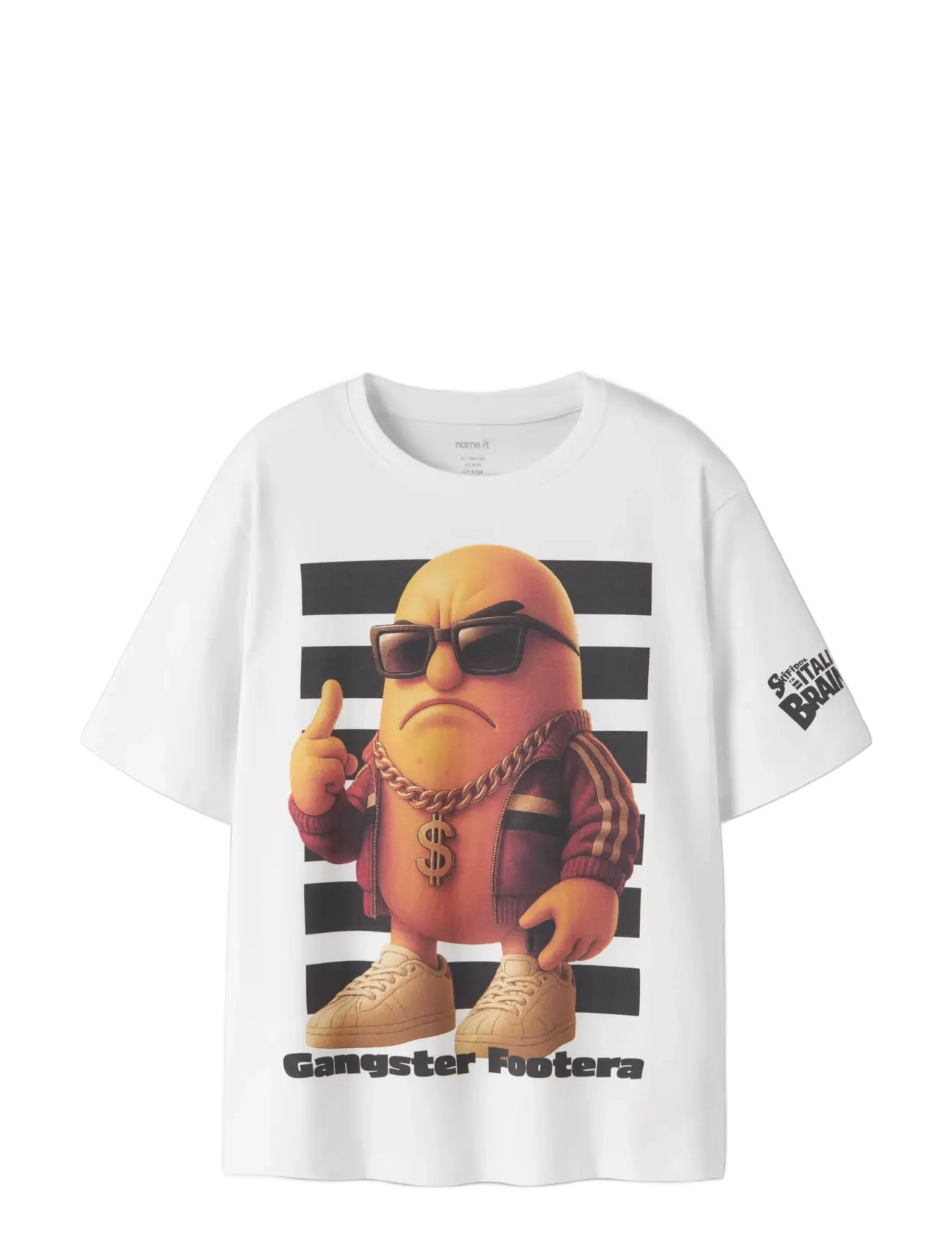 name it - NKMASP BRAINR SS NREG TOP BOX LNOOS VDE - kortärmade t-shirts - bright white - 2