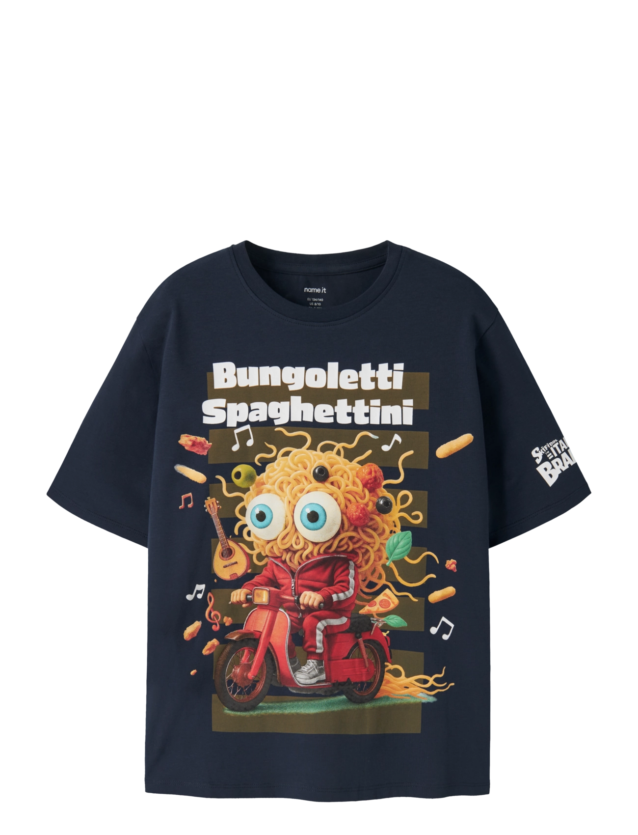 name it NKMASP BRAINR SS NREG TOP BOX LNOOS VDE - Toppar & T-shirts - NAVY BLAZER / navy