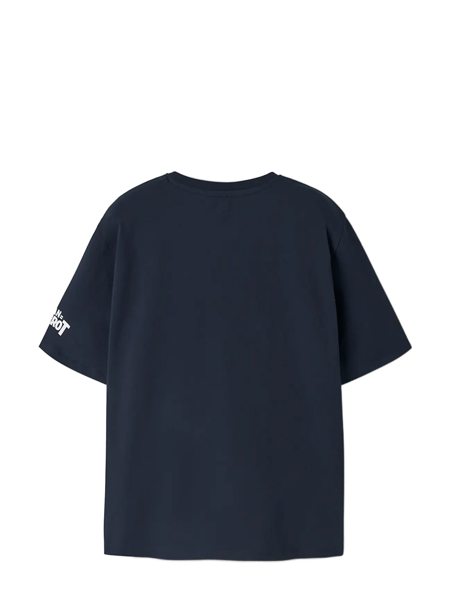 name it - NKMASP BRAINR SS NREG TOP BOX LNOOS VDE - kortärmade t-shirts - navy blazer - 1